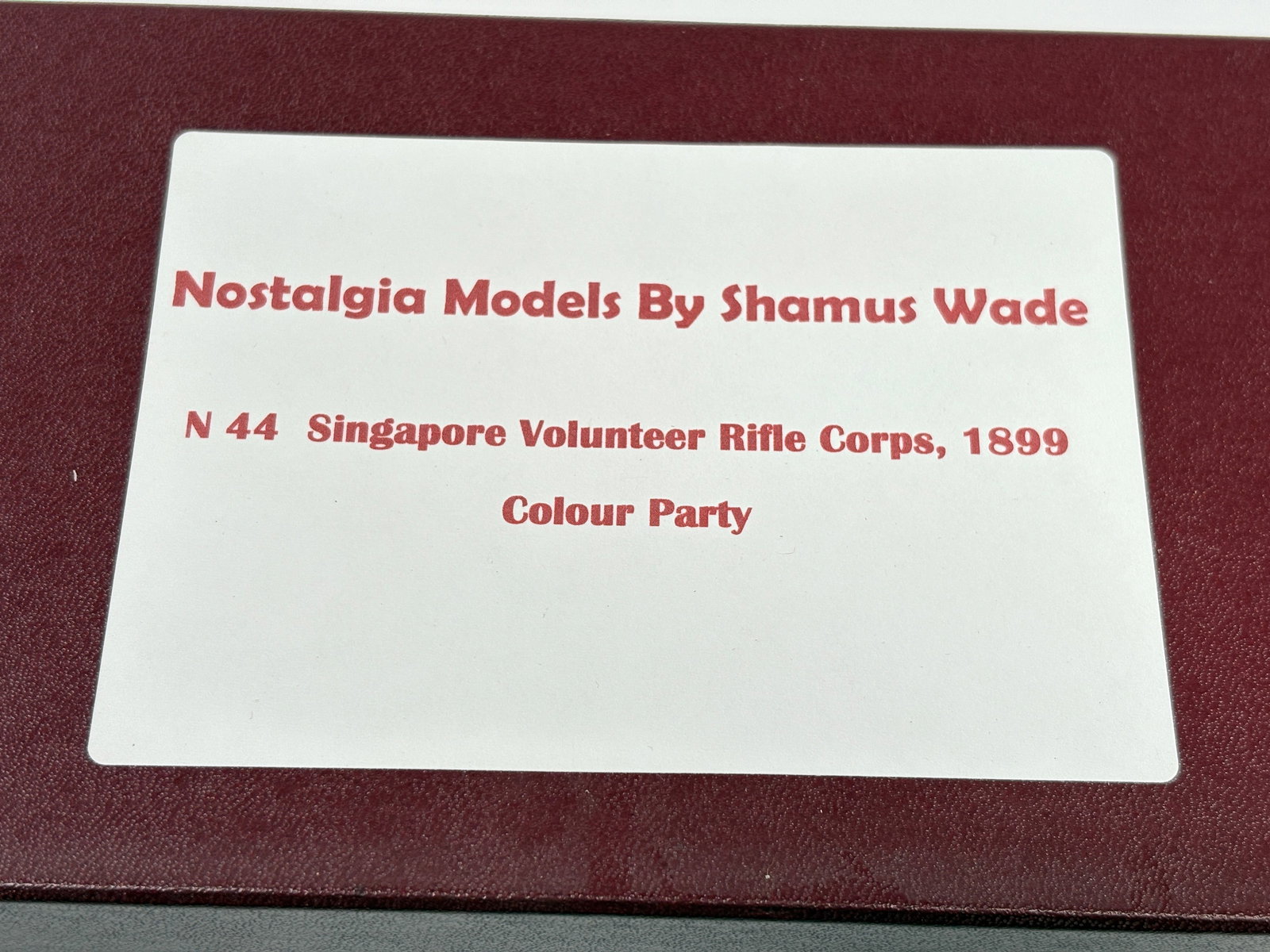 NOSTALGIA TOY SOLDIER SINGAPORE VOLU. RIFLE CORPS.: REMAINS IN VERY GOOD CLEAN CONDITION. BOX SHOWING SOME TYPICAL STORAGE WEAR.