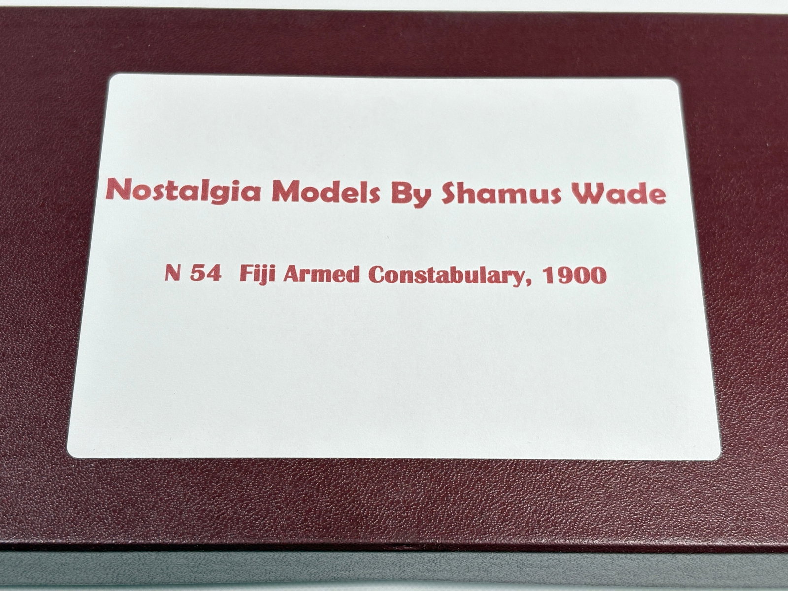 NOSTALGIA TOY SOLDIER FIJI ARMED CONSTABULARY: REMAINS IN VERY GOOD CLEAN CONDITION. BOX SHOWING SOME TYPICAL STORAGE WEAR.