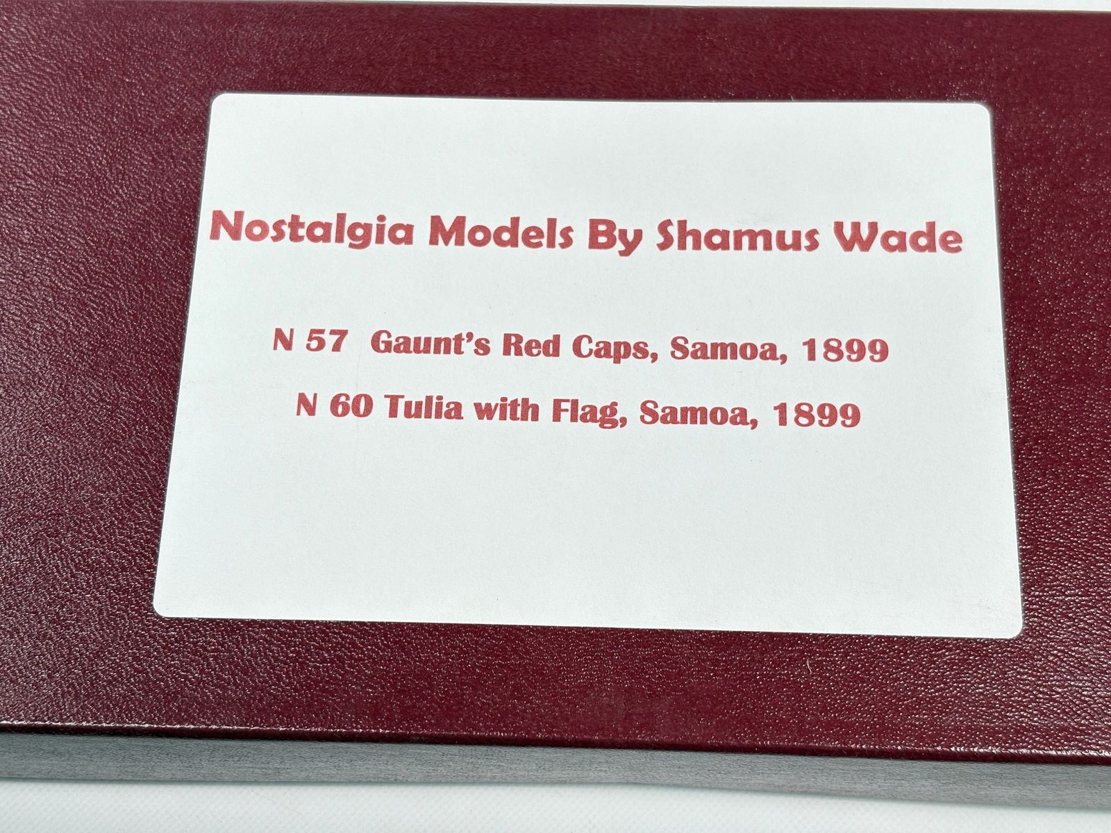 NOSTALGIA TOY SOLDIER GAUNTS RED CAPS SAMOA: REMAINS IN VERY GOOD CLEAN CONDITION. BOX SHOWING SOME TYPICAL STORAGE WEAR.