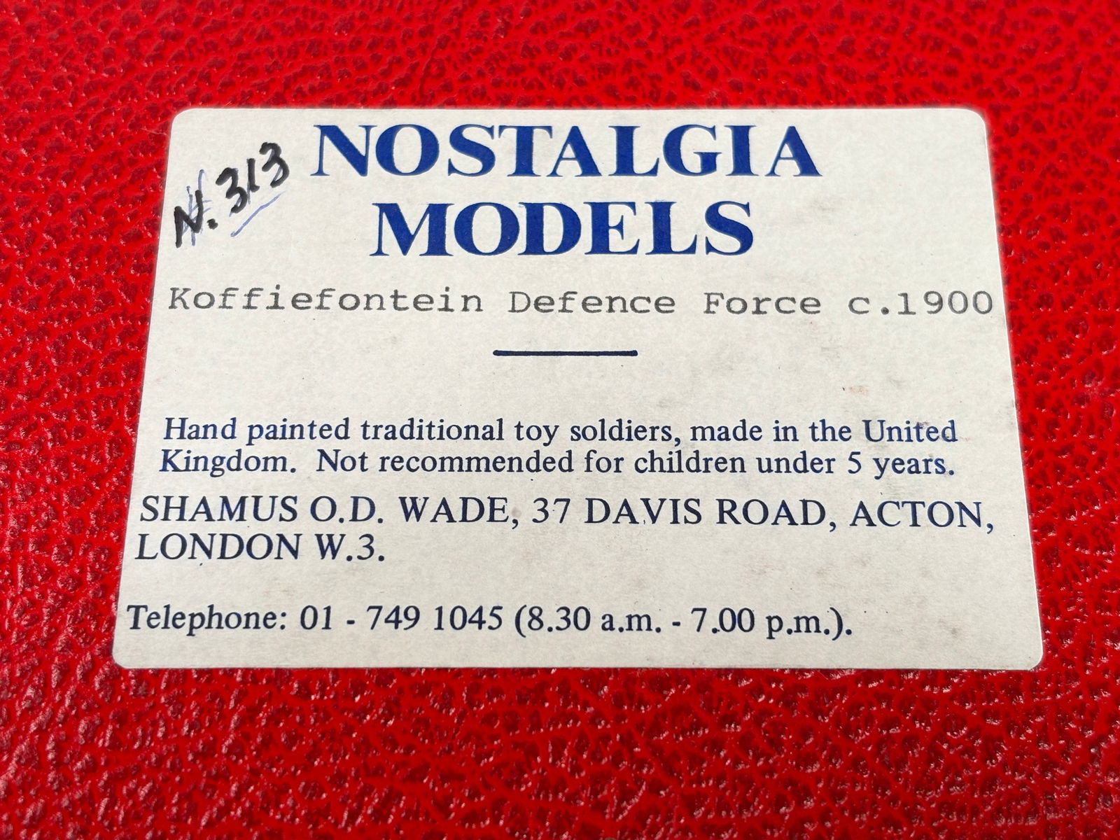 NOSTALGIA TOY SOLDIER KOFFIEFONTEIN DEFENCE FORCE: REMAINS IN VERY GOOD CLEAN CONDITION. BOX SHOWING SOME TYPICAL STORAGE WEAR.