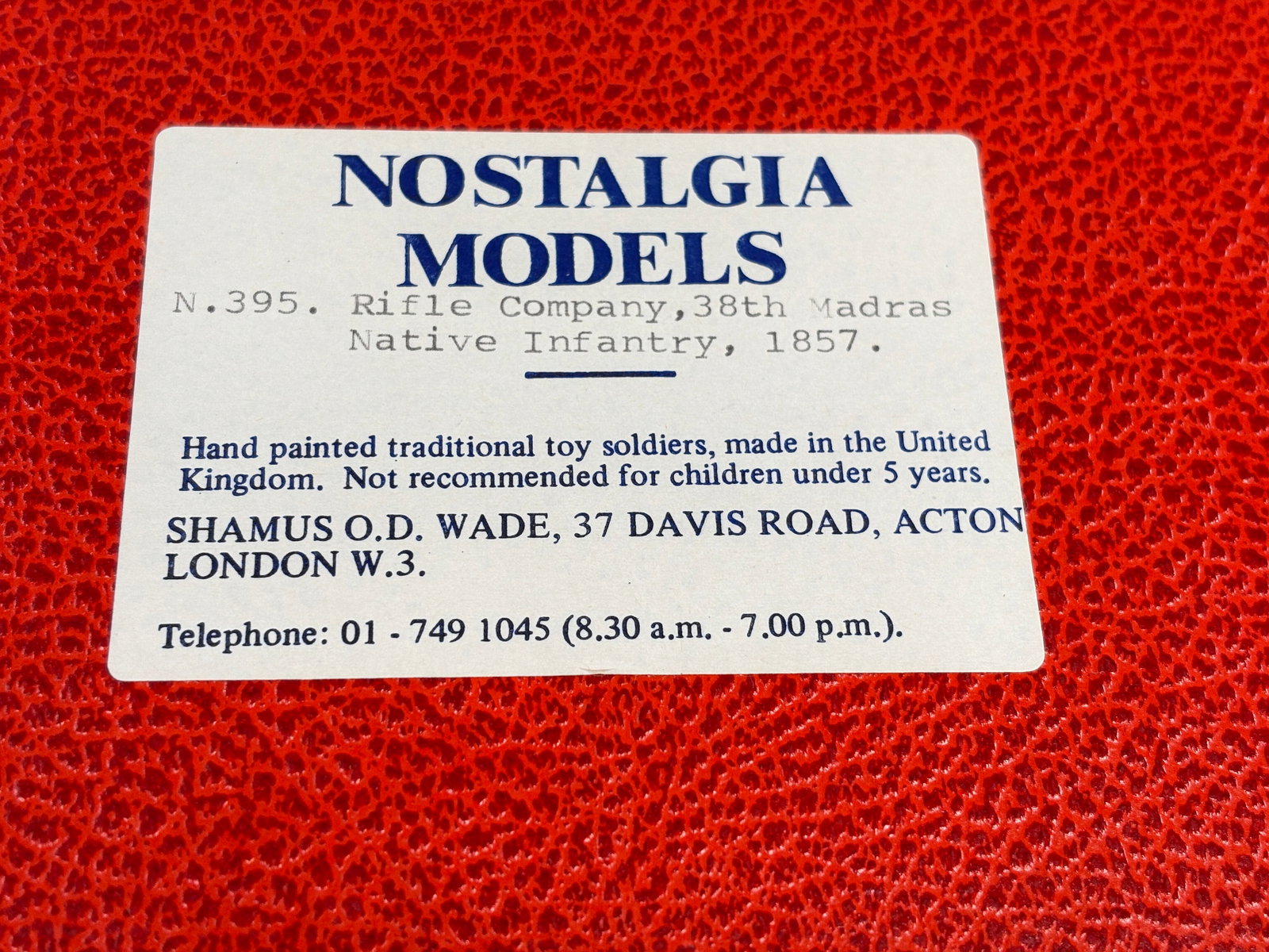 NOSTALGIA TOY SOLDIER 38TH MADRAS NATIVE INFANTRY (1 of 5)