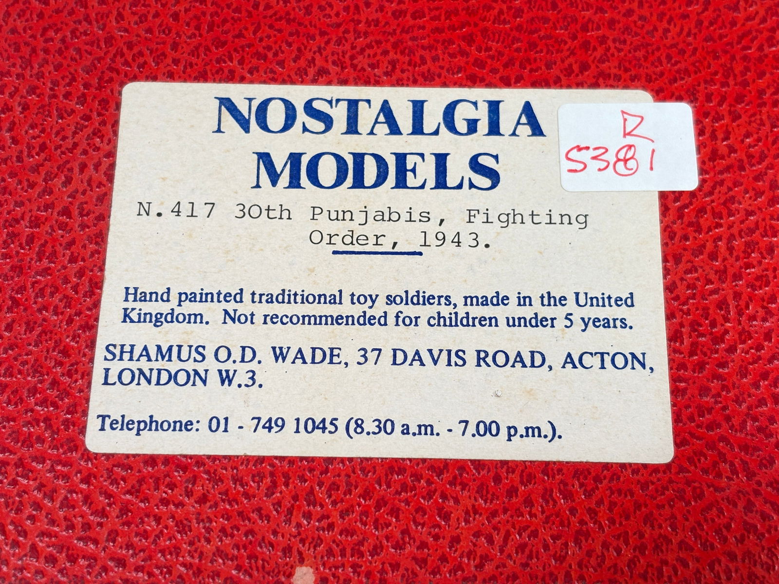 NOSTALGIA TOY SOLDIER 30TH PUNJABIS, FIGHTING ORDER, 1943: REMAINS IN VERY GOOD CLEAN CONDITION. BOX SHOWING SOME TYPICAL STORAGE WEAR.