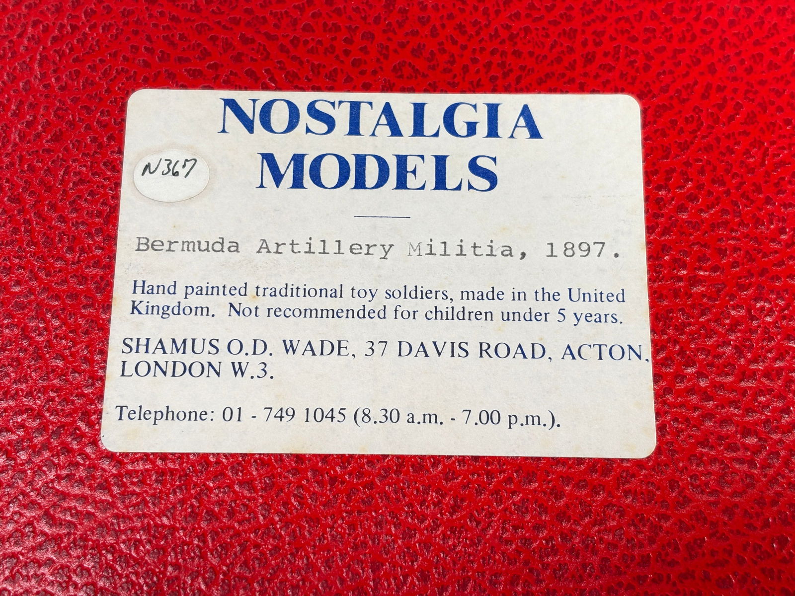 NOSTALGIA TOY SOLDIER BERMUDA ARTILLERY MILITIA (1 of 4)