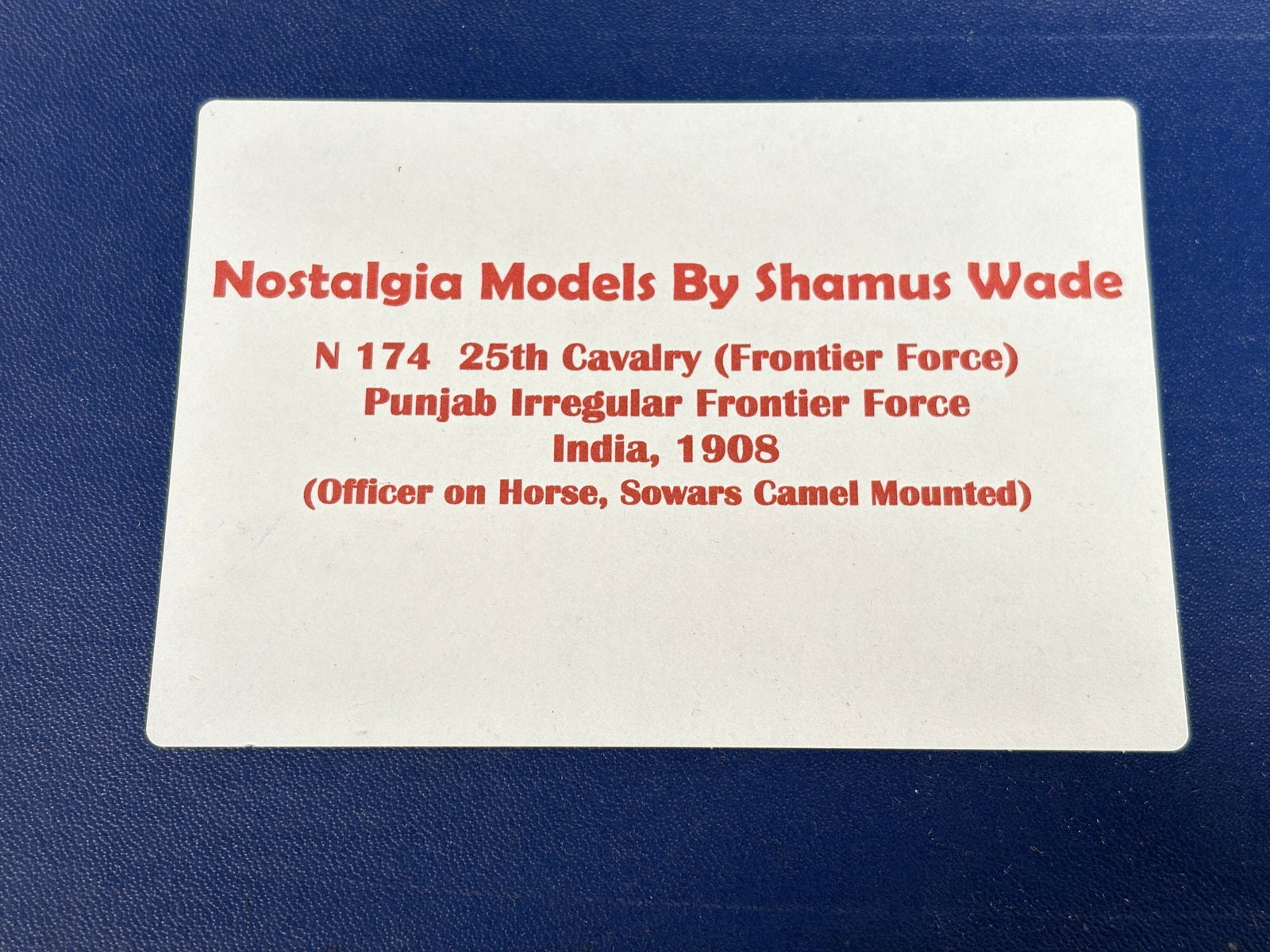 NOSTALGIA TOY SOLDIER 25TH CAVALRY FRONTIER FORCE (1 of 4)