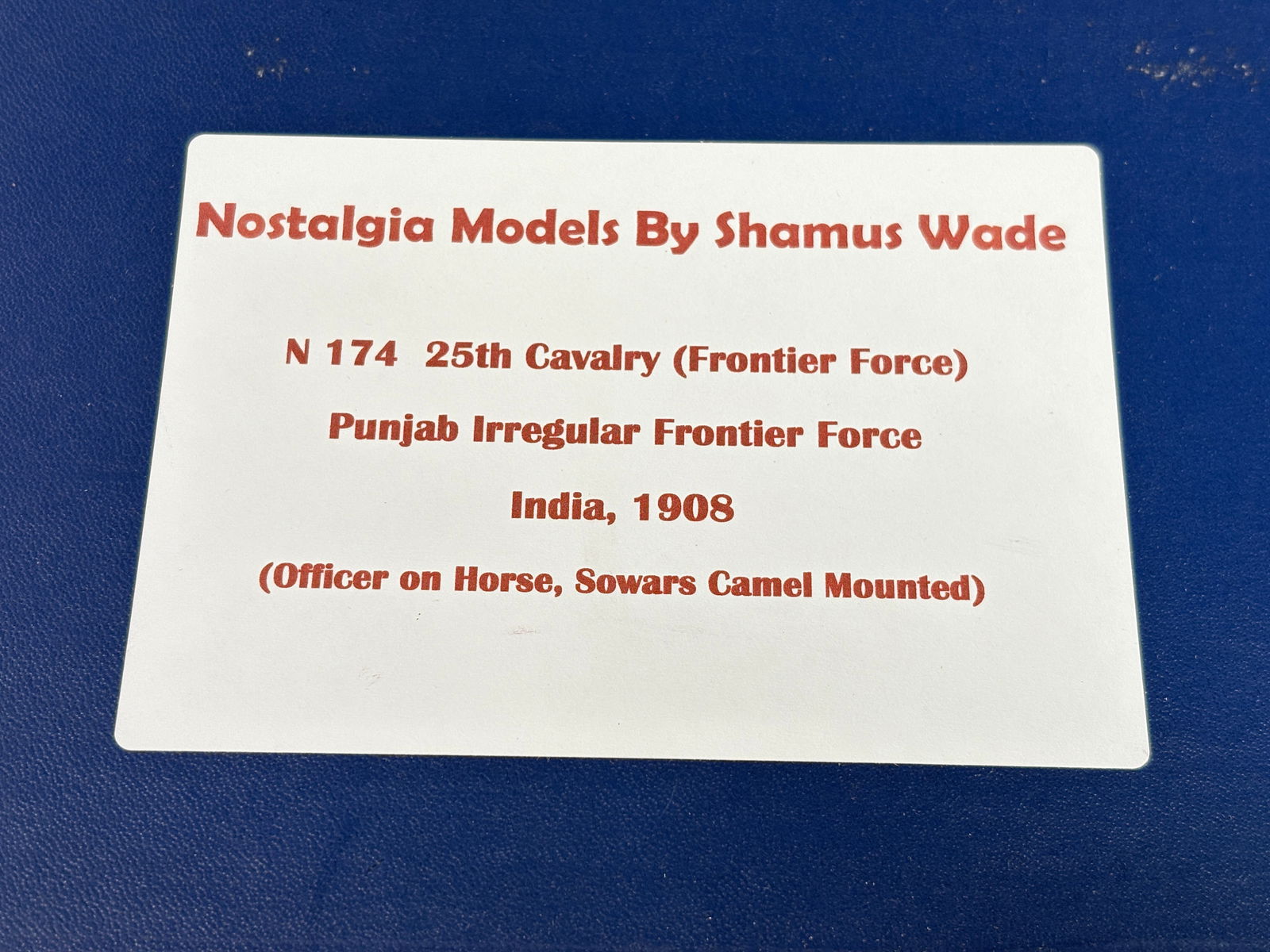 NOSTALGIA TOY SOLDIER 25TH CAVALRY FRONTIER FORCE (1 of 4)