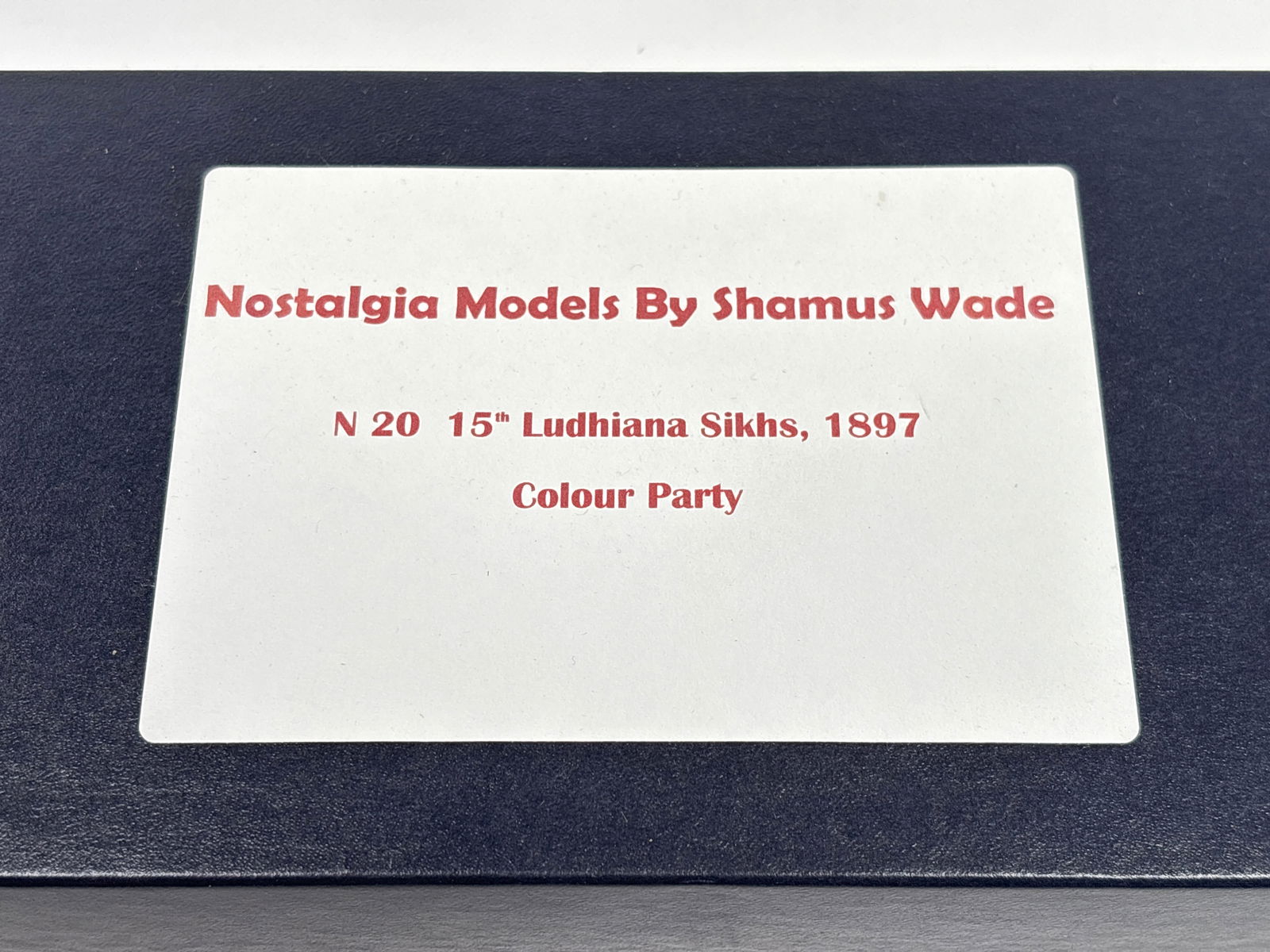 NOSTALGIA TOY SOLDIER 15TH LUDHIANA SIKHS: REMAINS IN VERY GOOD CLEAN CONDITION. BOX SHOWING SOME TYPICAL STORAGE WEAR.