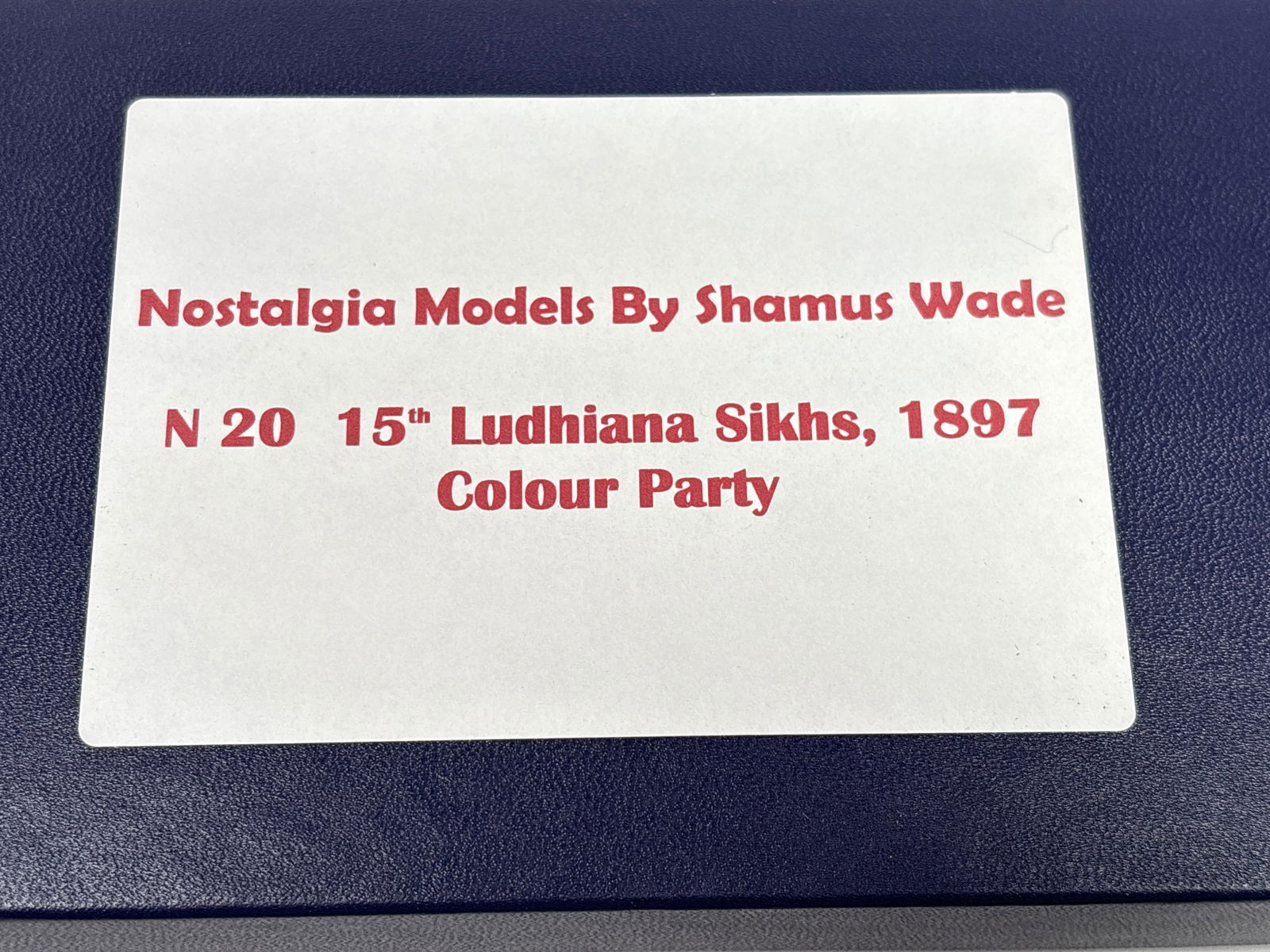 NOSTALGIA TOY SOLDIER 15TH LUDHIANA COLOUR PARTY: REMAINS IN VERY GOOD CLEAN CONDITION. BOX SHOWING SOME TYPICAL STORAGE WEAR.