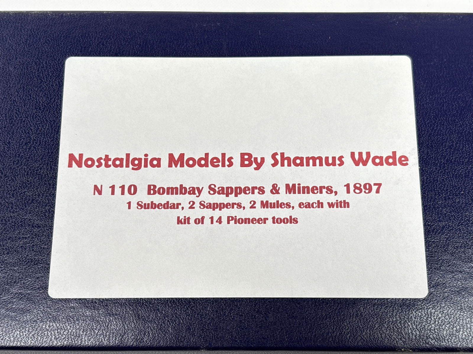 NOSTALGIA TOY SOLDIER BOMBAY SAPPERS & MINERS (1 of 4)