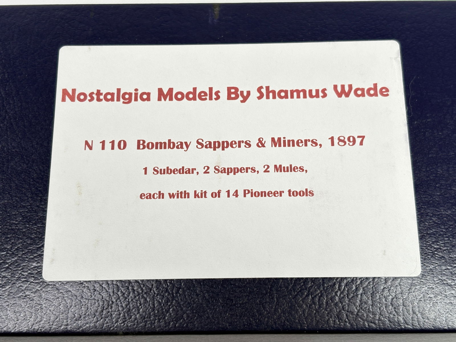 NOSTALGIA TOY SOLDIER BOMBAY SAPPERS & MINERS (1 of 4)