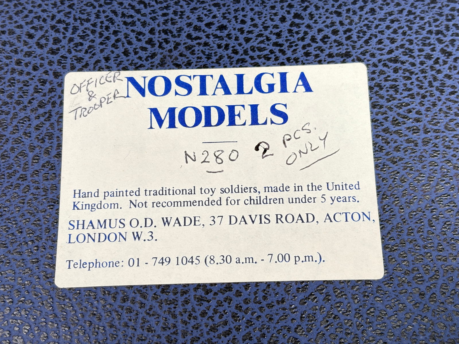 NOSTALGIA TOY SOLDIER OFFICER & TROOPER: REMAINS IN VERY GOOD CLEAN CONDITION. BOX SHOWING SOME TYPICAL STORAGE WEAR.