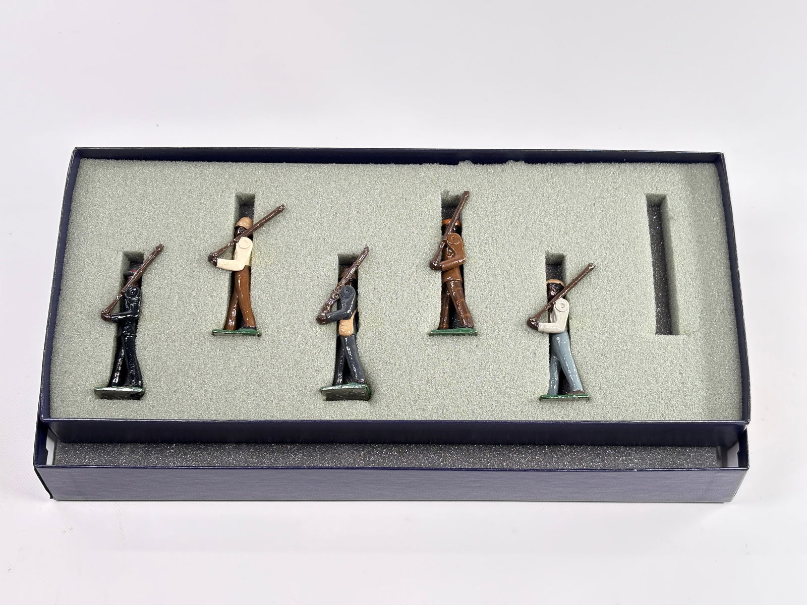 NOSTALGIA TOY SOLDIER WEBSTER'S FINGOES: REMAINS IN VERY GOOD CLEAN CONDITION. BOX SHOWING SOME TYPICAL STORAGE WEAR.