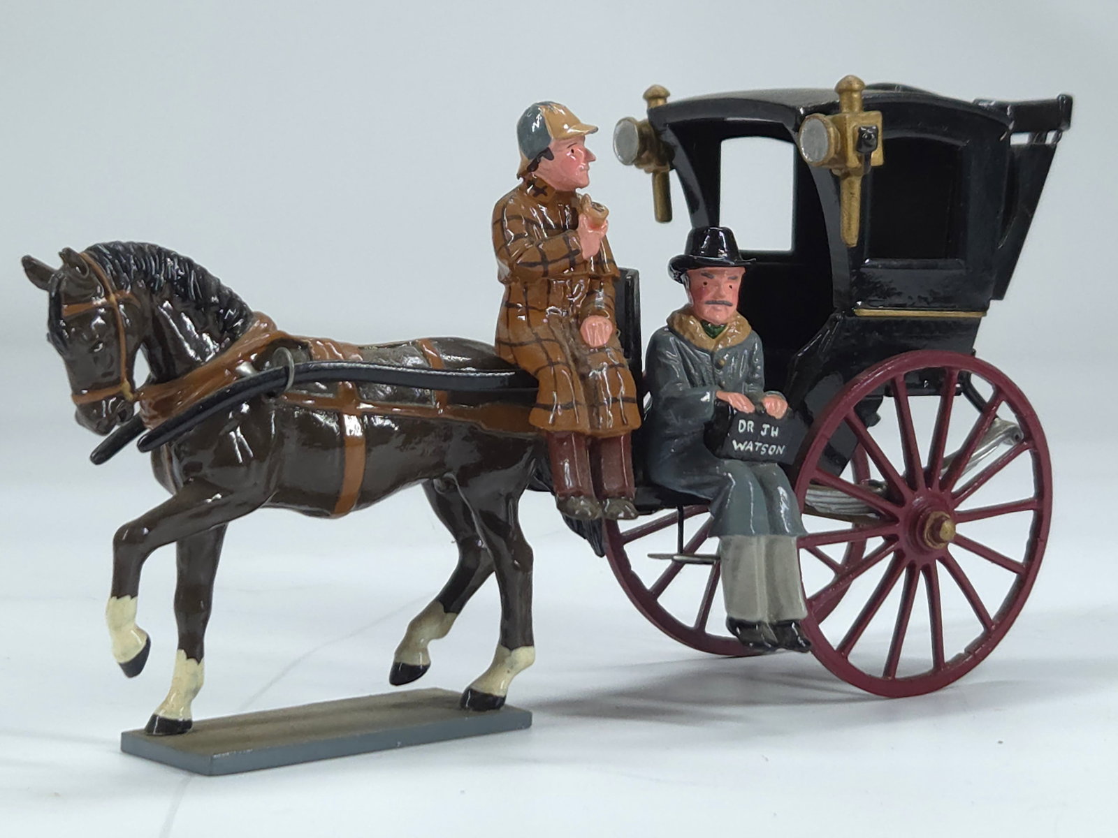 TROPHY MINIATURES LEAD SHERLOCK HOLMES WATSON COACH (1 of 5)