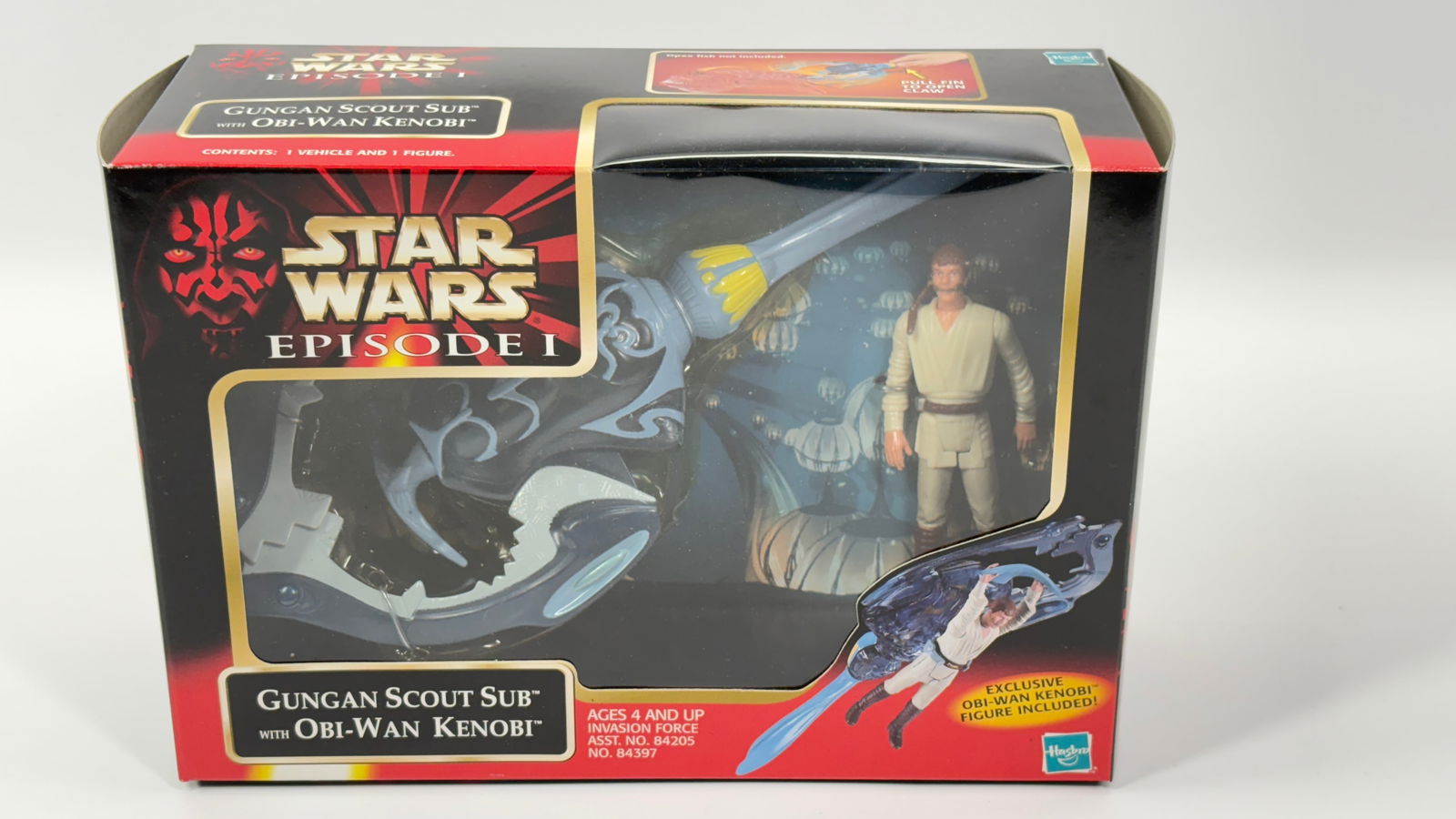 HASBRO STAR WARS EPISODE I GUNGAN SCOUT SUB & OBI-WAN: REMAINS NEW IN FACTORY SEALED BOX