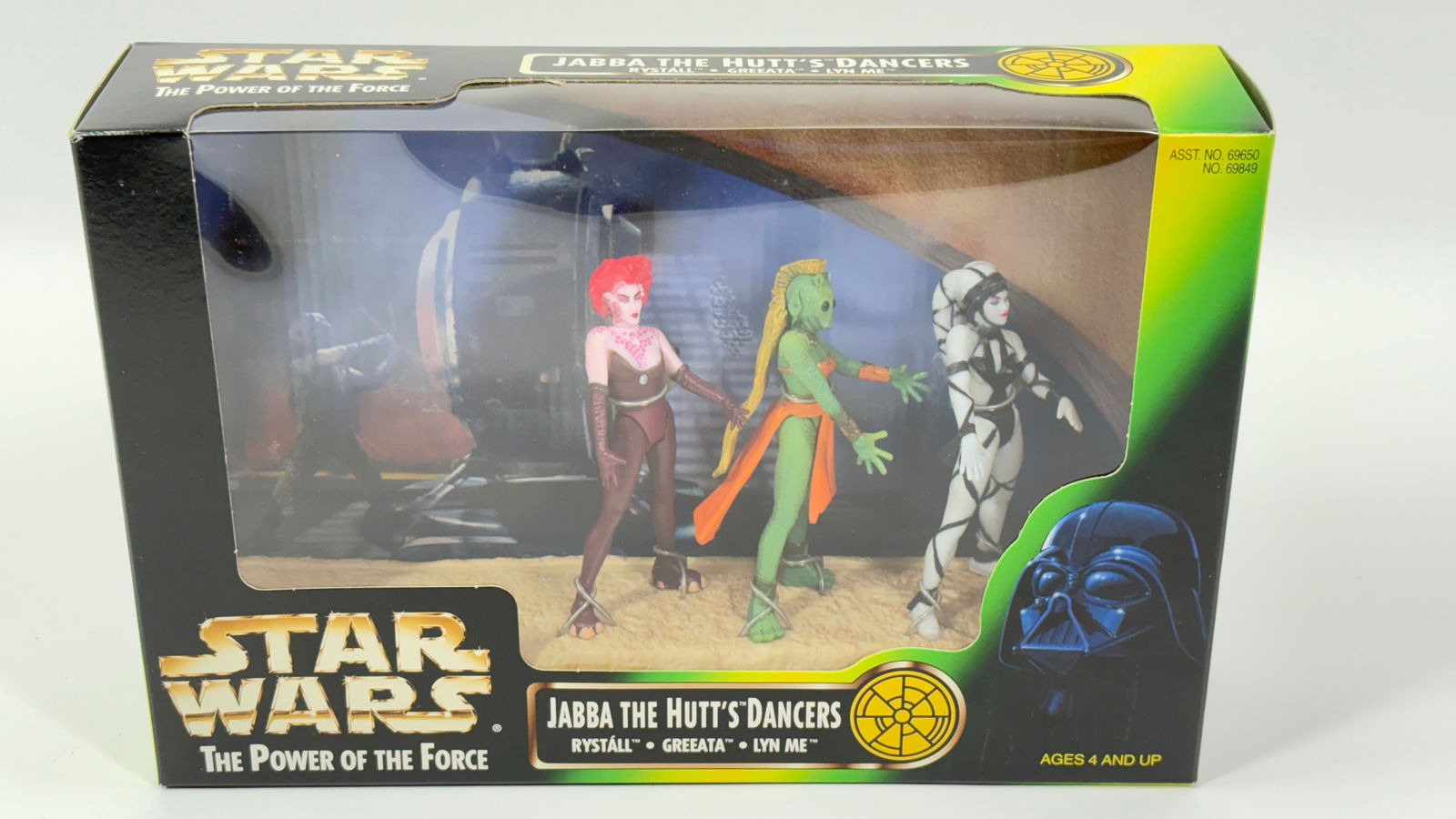 KENNER STAR WARS POTF JABBA THE HUTT'S DANCERS NISB: REMAINS NEW IN FACTORY SEALED BOX