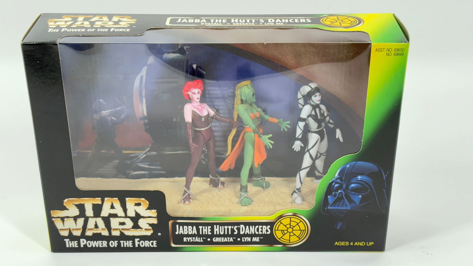 KENNER STAR WARS POTF JABBA THE HUTT'S DANCERS NISB: REMAINS NEW IN FACTORY SEALED BOX