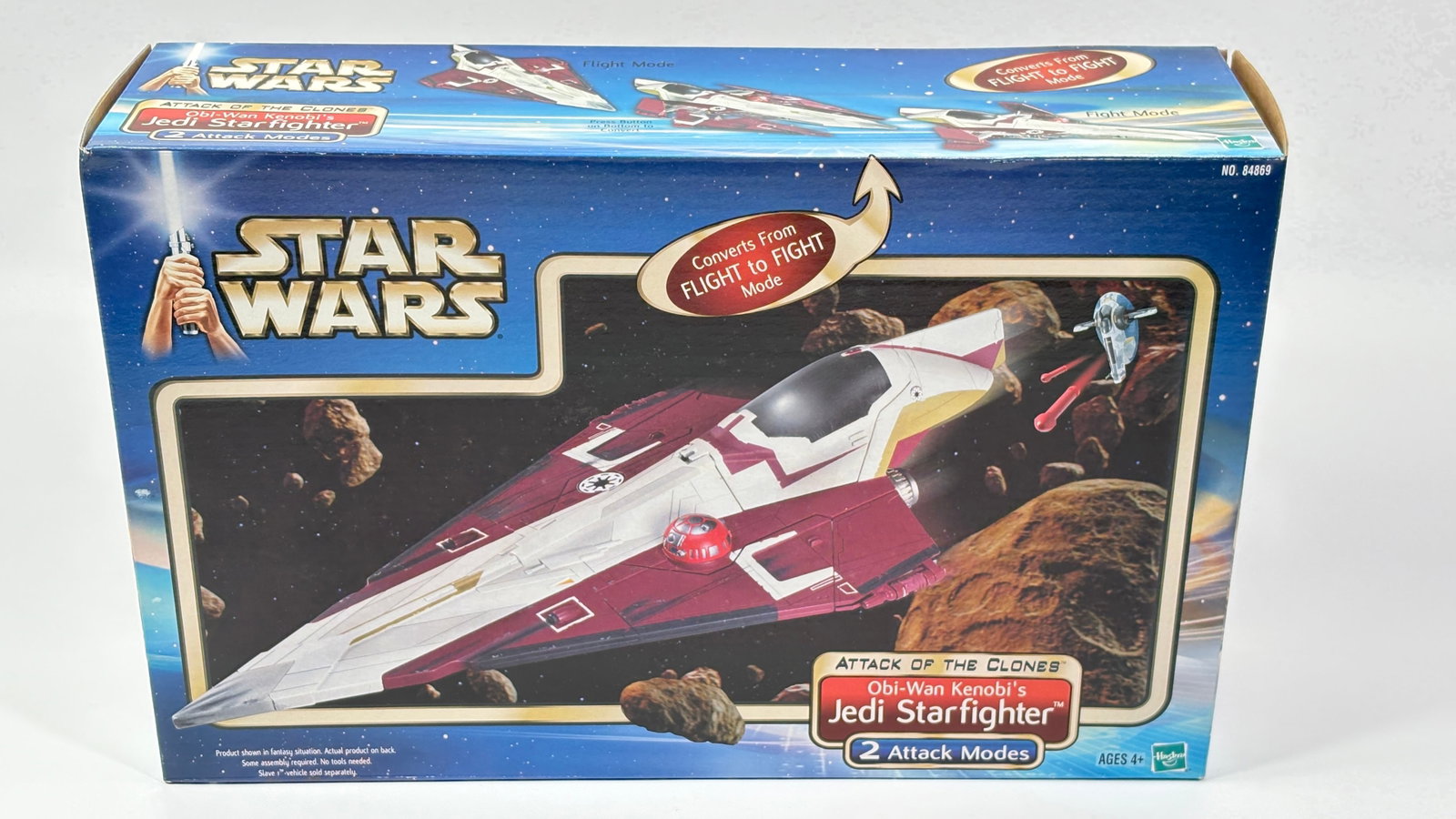 STAR WARS ATTACK OF THE CLONES OBI-WAN JEDI STARFIGHTER: REMAINS NEW IN FACTORY SEALED BOX