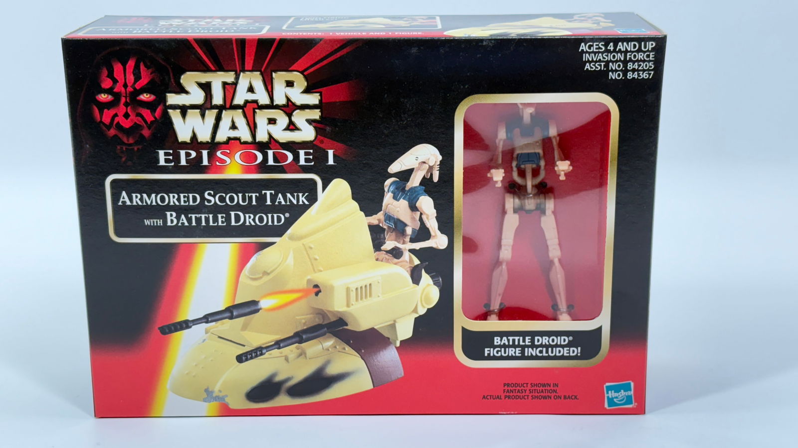 STAR WARS EPISODE I ARMORED SCOUT TANK & BATTLE DROID: REMAINS NEW IN FACTORY SEALED BOX