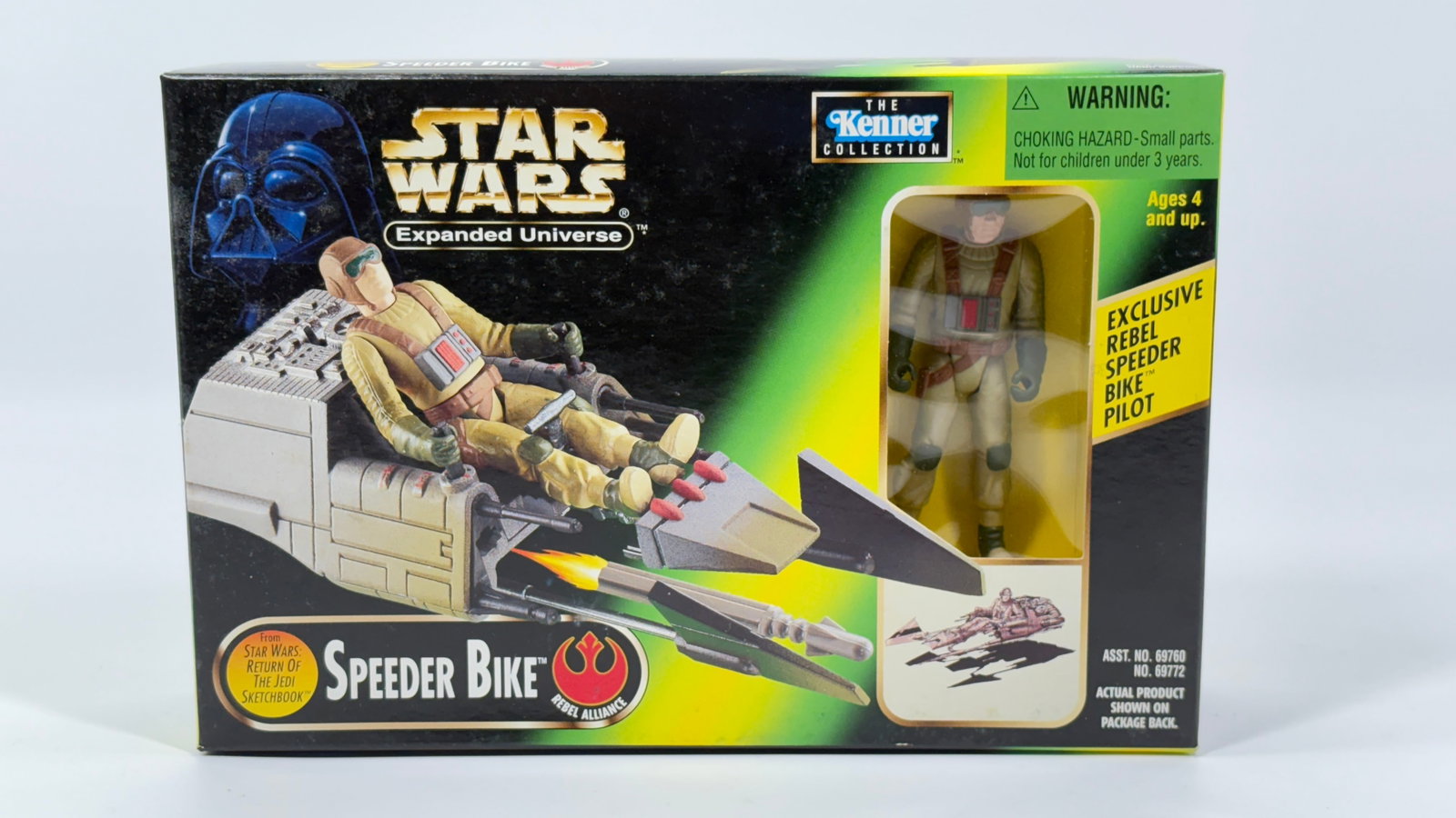 STAR WARS EXPANDED UNIVERSE SPEEDER BIKE & REBEL PILOT: REMAINS NEW IN FACTORY SEALED BOX