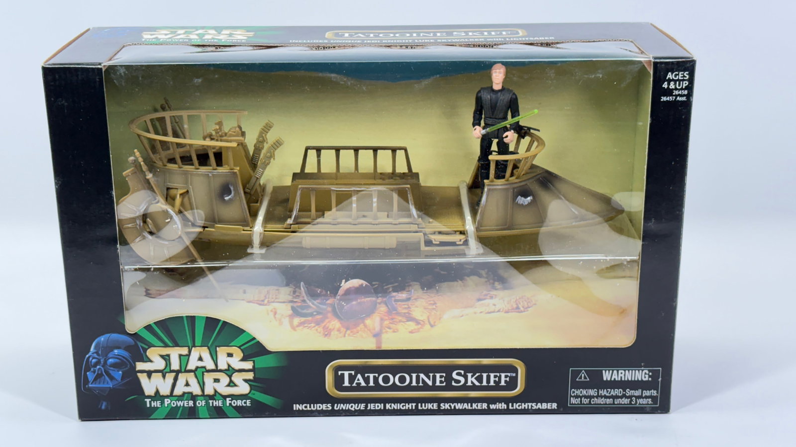 STAR WARS POTF TATOOINE SKIFF W/ JEDI SKYWALKER NISB: REMAINS NEW IN FACTORY SEALED BOX