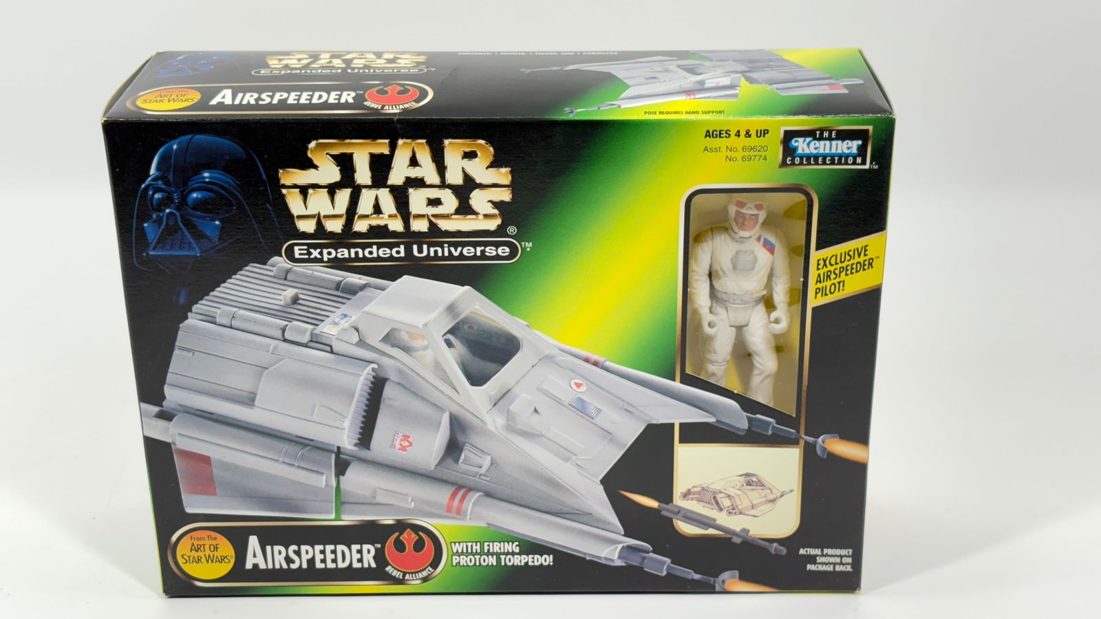 STAR WARS POTF AIRSPEEDER W/ AIRSPEEDER PILOT NISB: REMAINS NEW IN FACTORY SEALED BOX