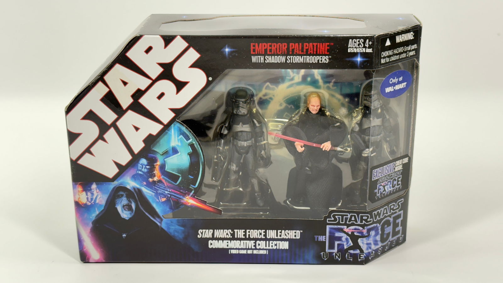 STAR WARS FORCE UNLEASHED EMPEROR PALPATINE W/ SHADOW: REMAINS NEW IN FACTORY SEALED BOX