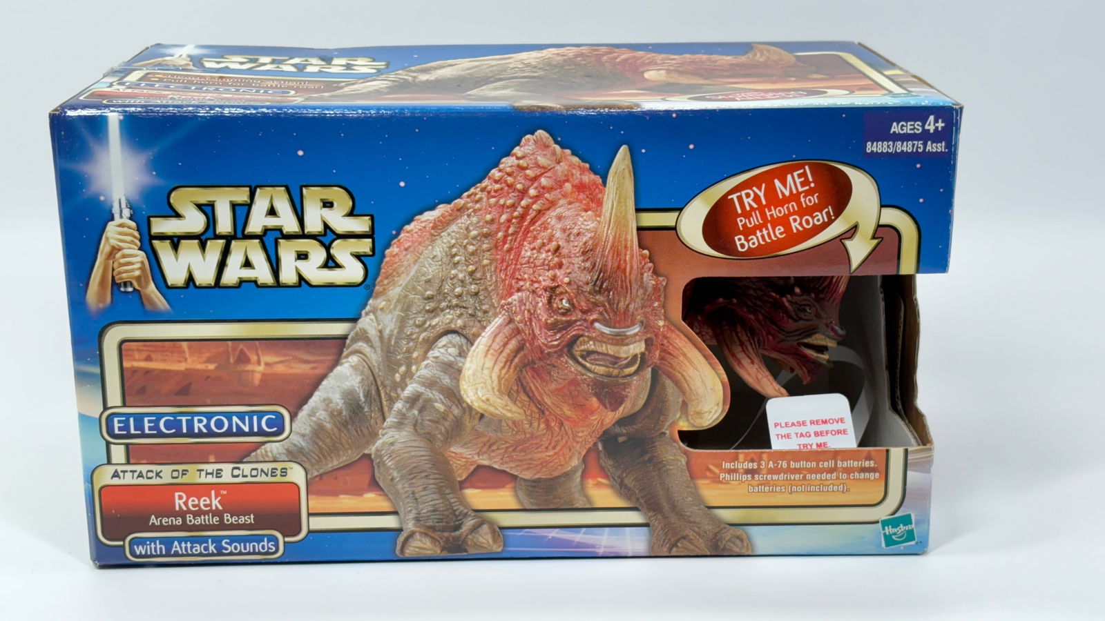 STAR WARS ATTACK OF CLONES REEK BATTLE BEAST NISB: REMAINS NEW IN FACTORY SEALED BOX