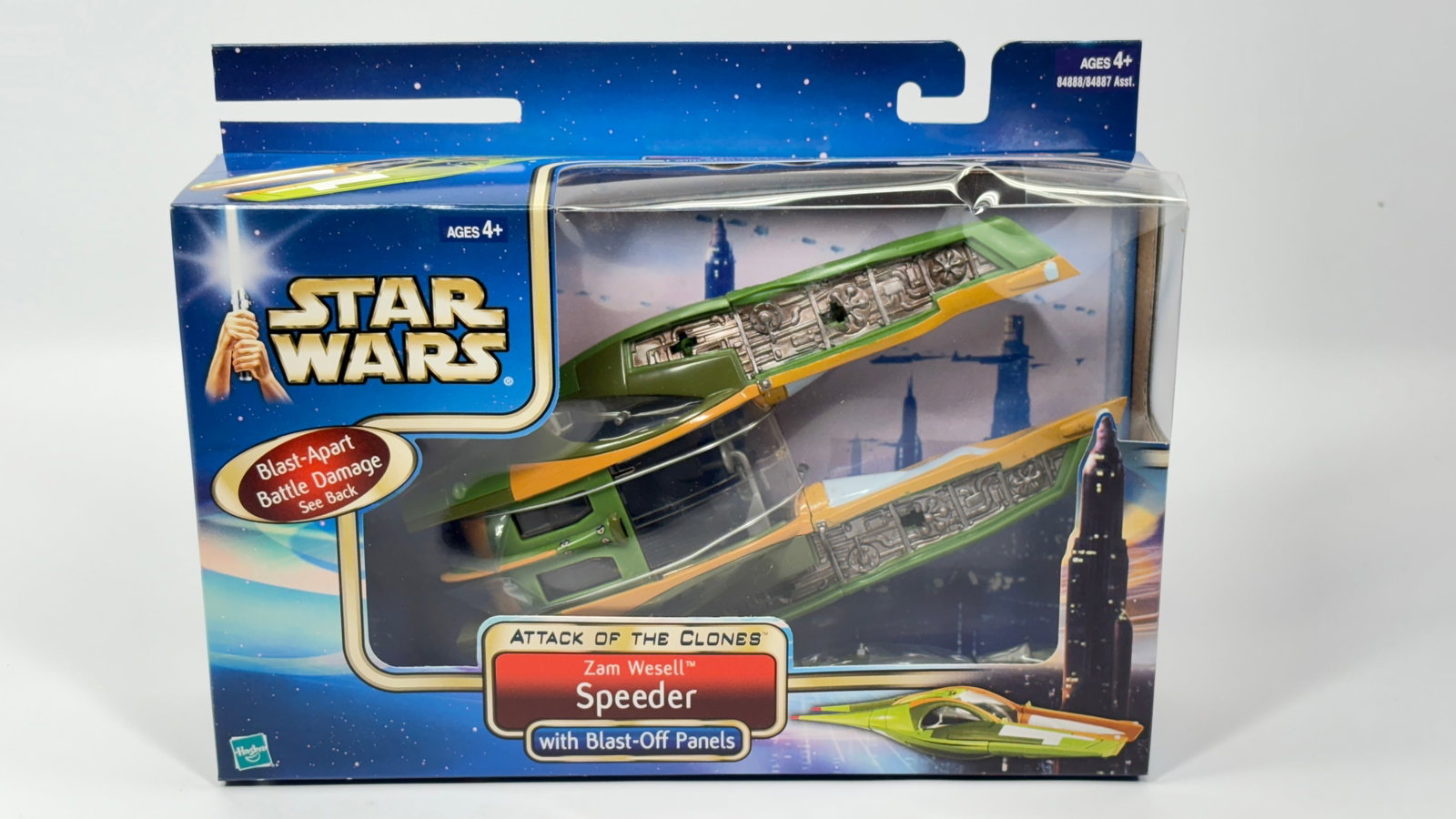 STAR WARS ATTACK OF CLONES ZAM WESELL SPEEDER NIB: REMAINS NEW IN FACTORY SEALED BOX