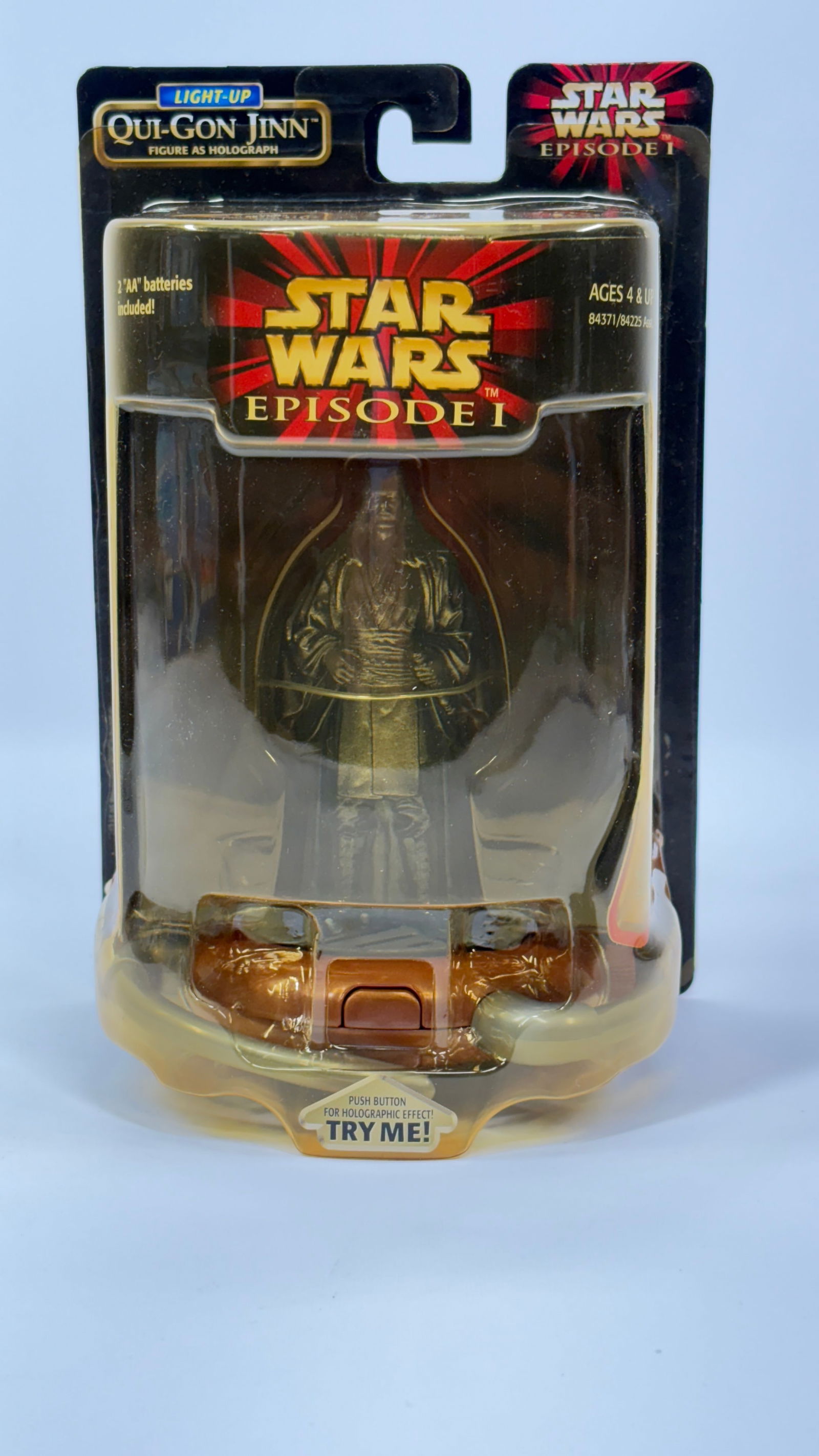 STAR WARS EPISODE I QUI-GON JINN HOLOGRAM FIGURE: REMAINS NEW IN FACTORY SEALED BOX