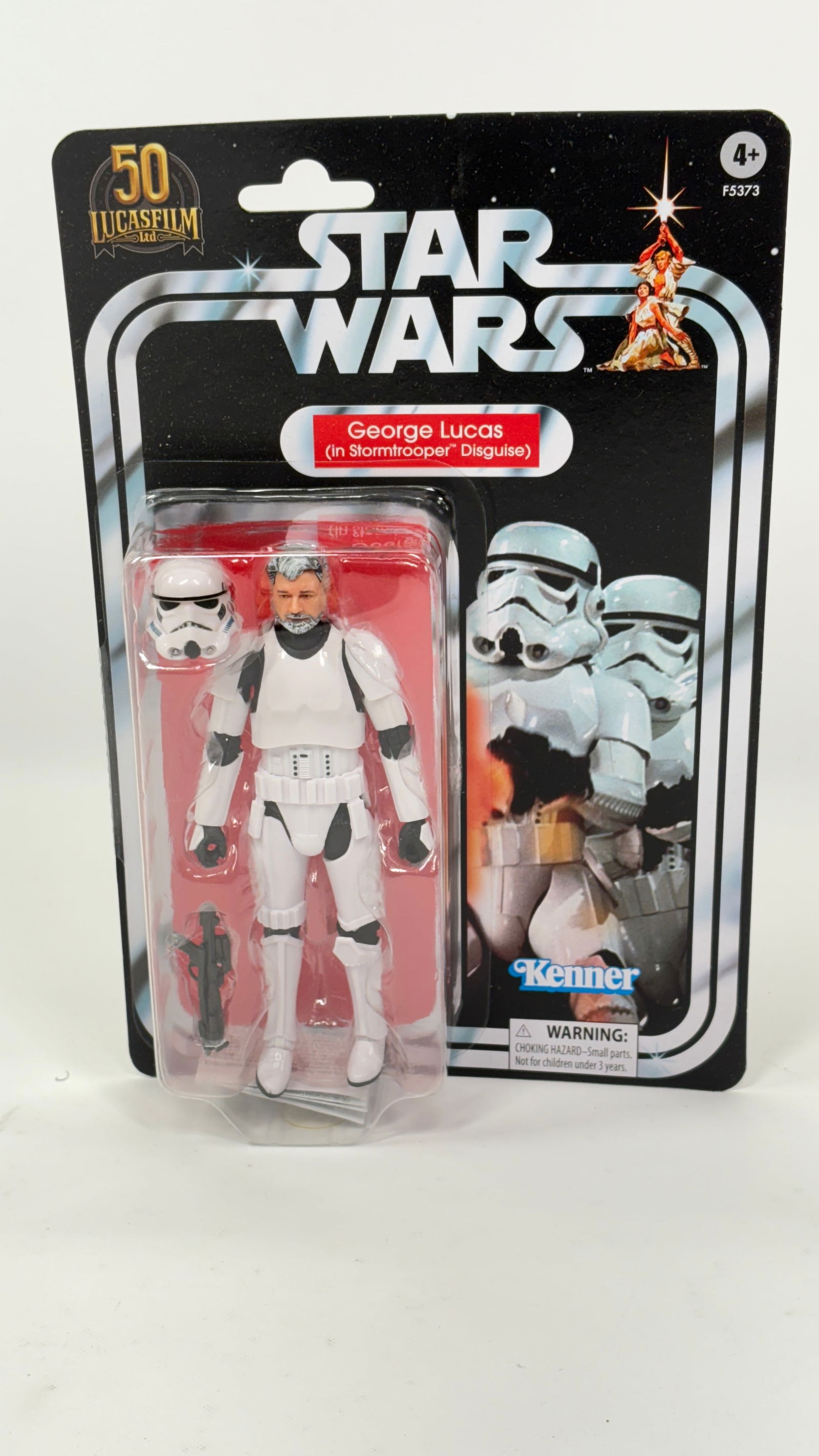 STAR WARS GEORGE LUCAS IN STORMTROOPER DISGUISE NIP: REMAINS NEW IN PACKAGE.