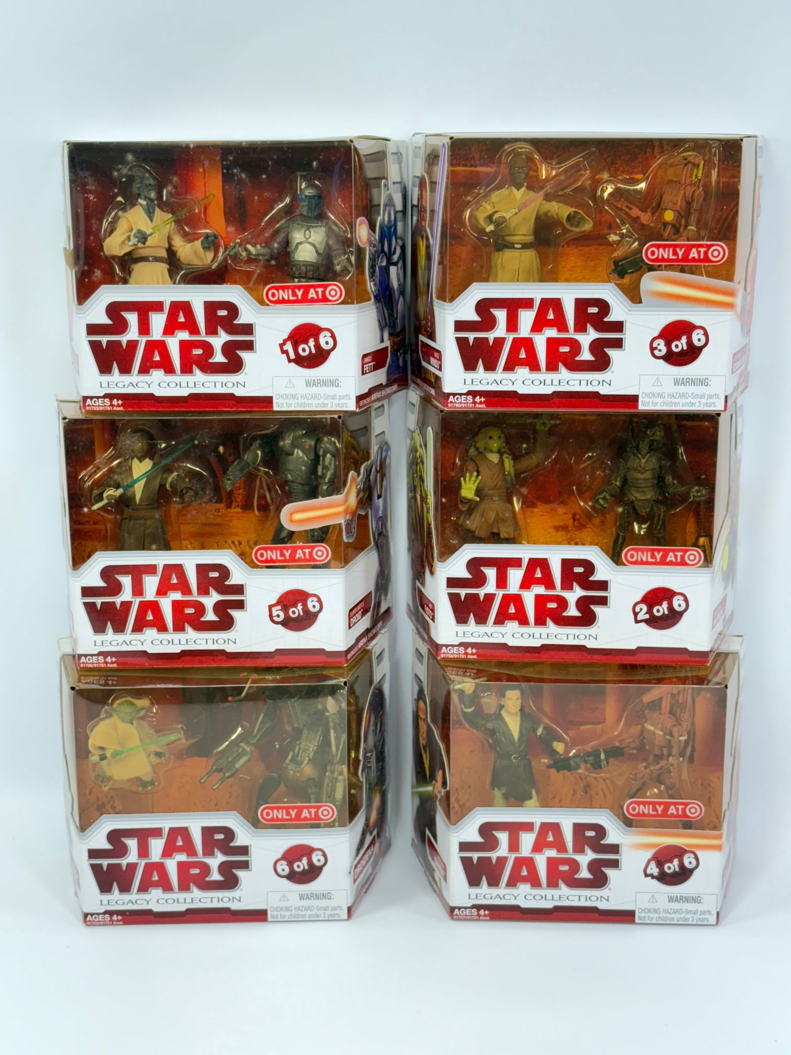 SET OF 6 STAR WARS LEGACY COLLECTION FIGURES NIB (1 of 6)