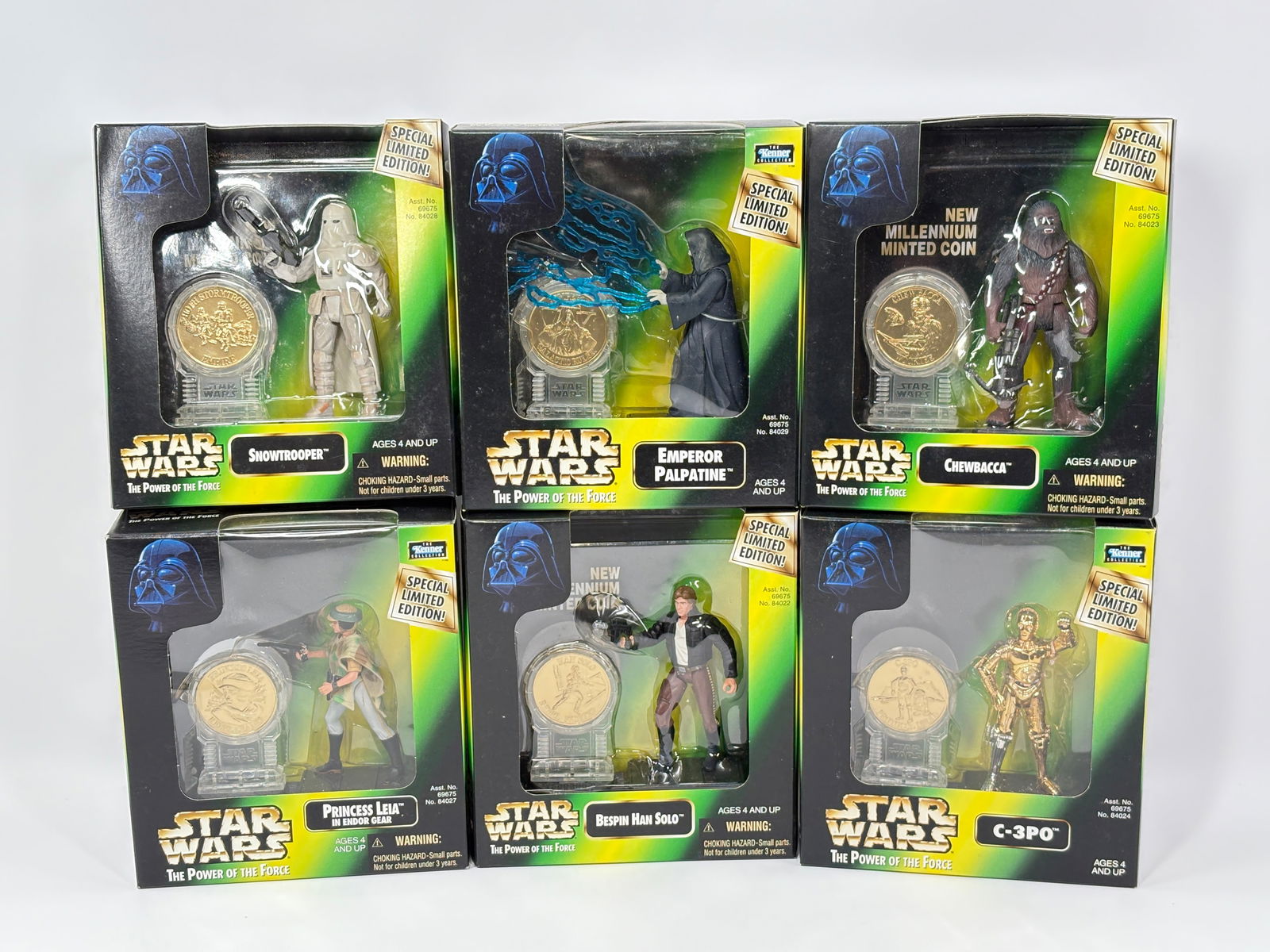 6) STAR WARS POTF ACTION FIGURES NIB (1 of 5)