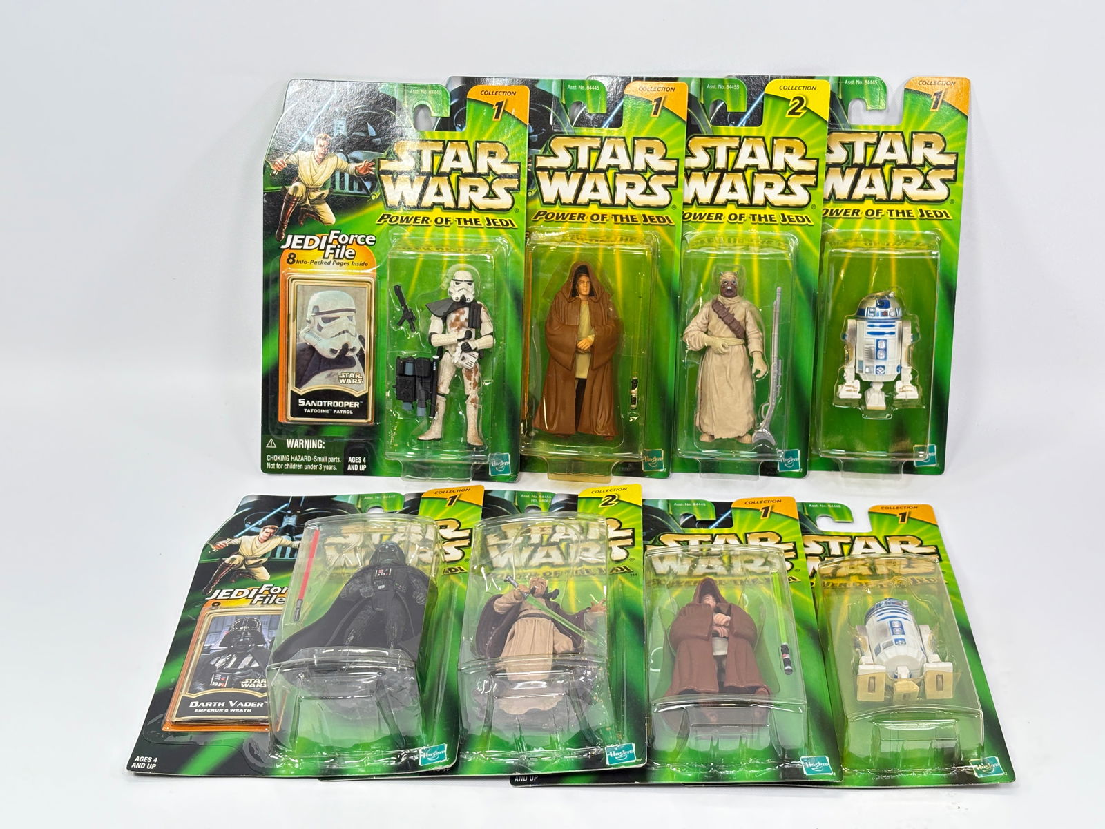 8) STAR WARS POTJ ACTION FIGURES NIP: ALL REMAIN NEW IN PACKAGE.