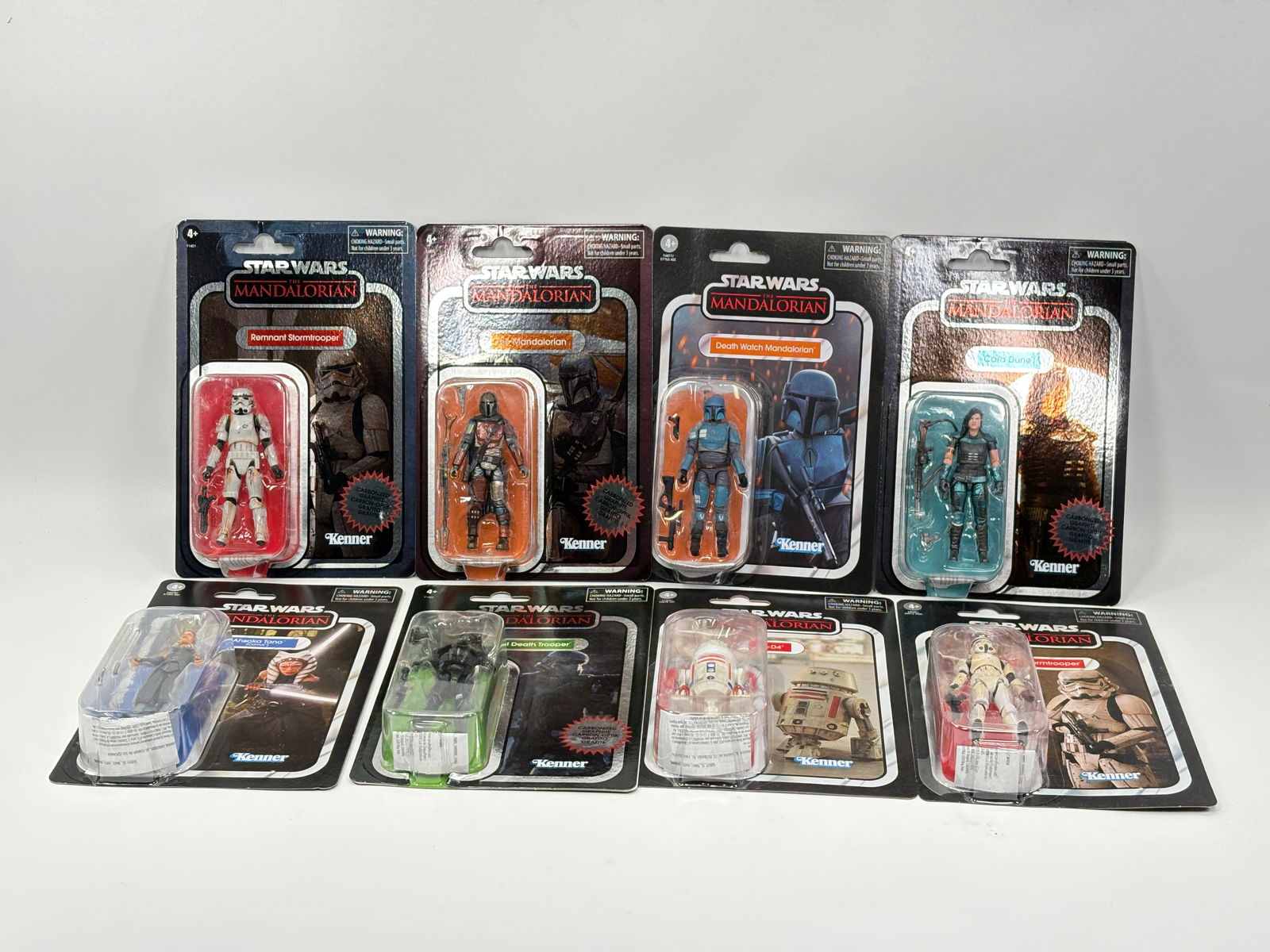 8) STAR WARS THE MANDALORIAN FIGURES NIP: ALL REMAIN NEW IN PACKAGE.