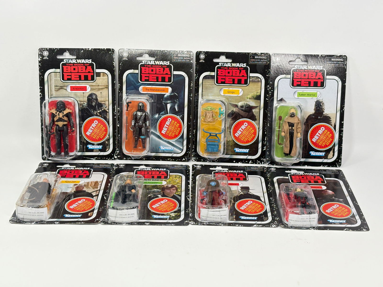 8) STAR WARS THE BOOK OF BOBA FETT FIGURES NIP: ALL REMAIN NEW IN PACKAGE.