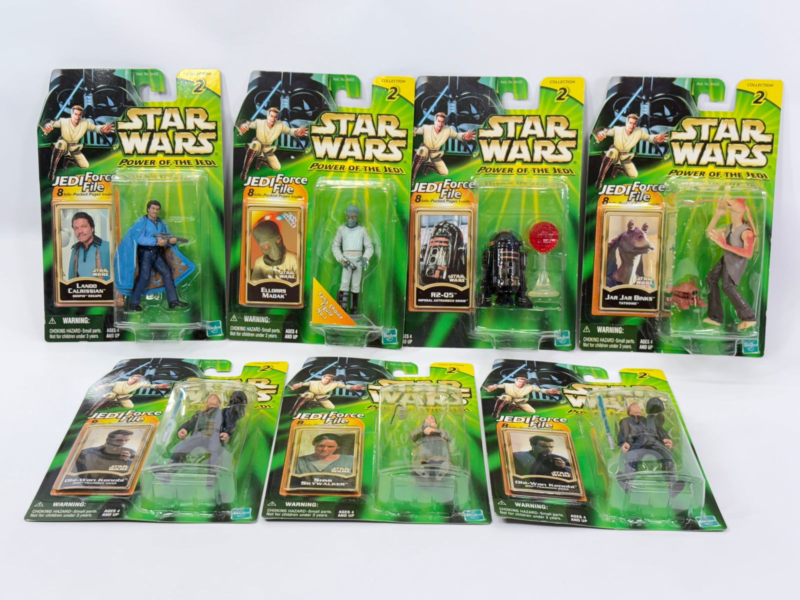 7) STAR WARS POTJ ACTION FIGURES NIP: ALL REMAIN NEW IN PACKAGE.