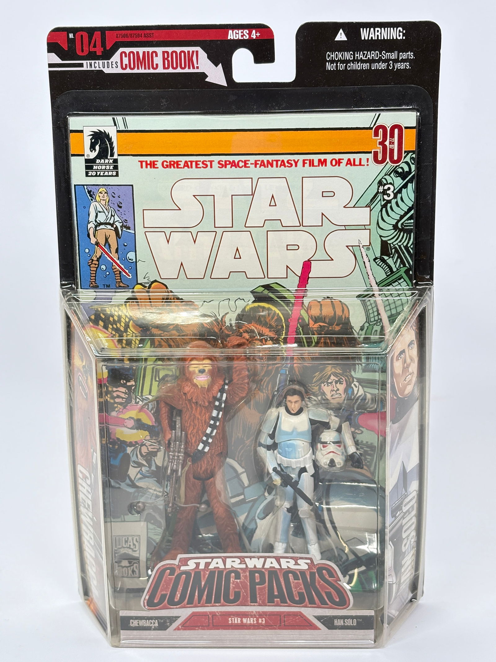 DARK HORSE STAR WARS COMIC PACKS CHEWBACCA & HAN SOLO: ALL REMAIN NEW IN PACKAGE.