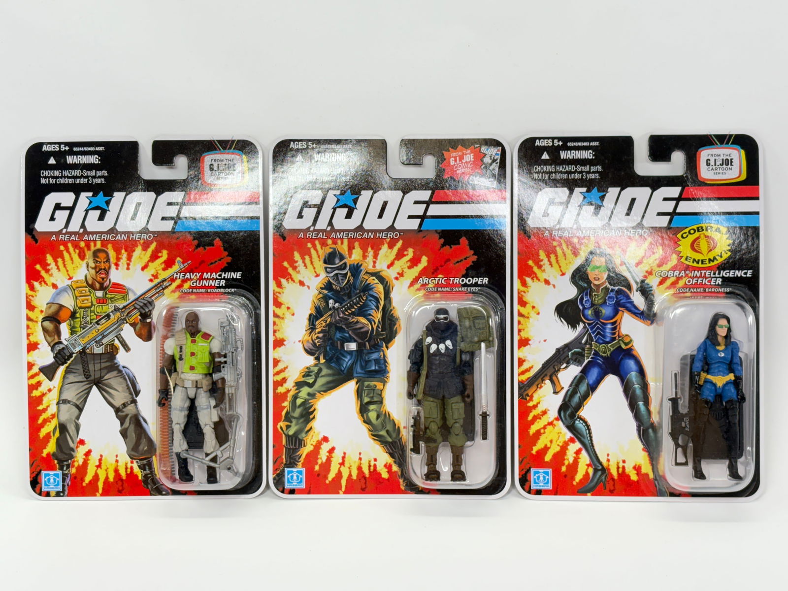 2) GI JOE ANNIVERSARY ACTION FIGURES NIP: ALL REMAIN NEW IN PACKAGE.