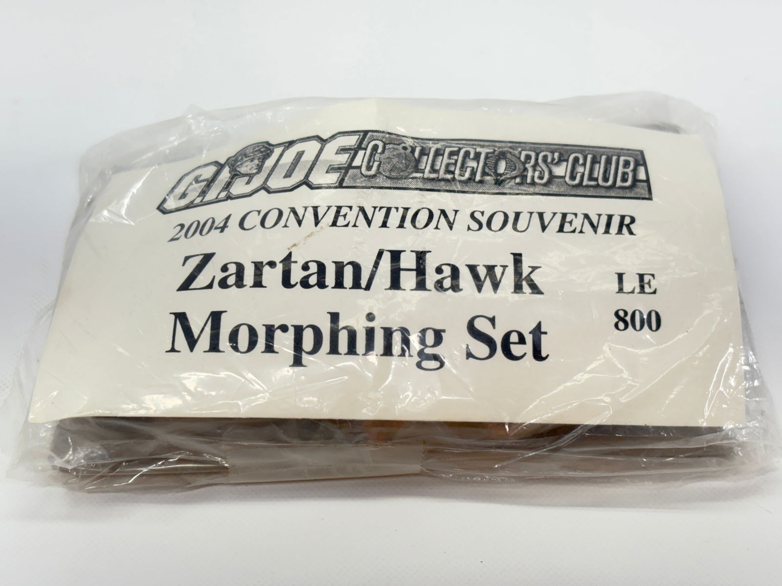 GI JOE COLLECTOR'S CLUB 2004 CONVENTION ZARTAN / HAWK NIP: REMAINS NEW IN SEALED BAG.