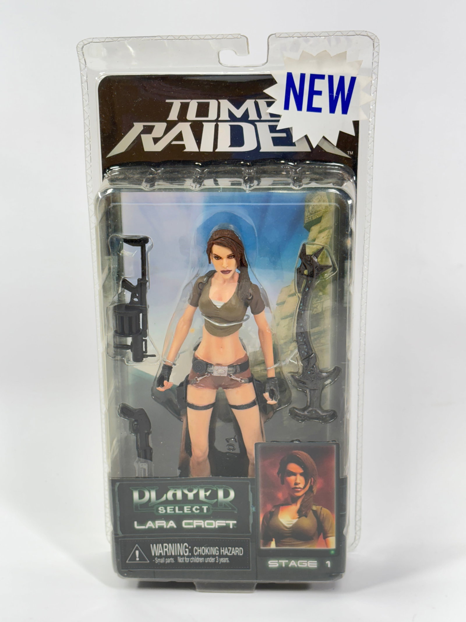 NECA TOMB RAIDER LARA CROFT NIP: REMAINS NEW IN PACKAGE.