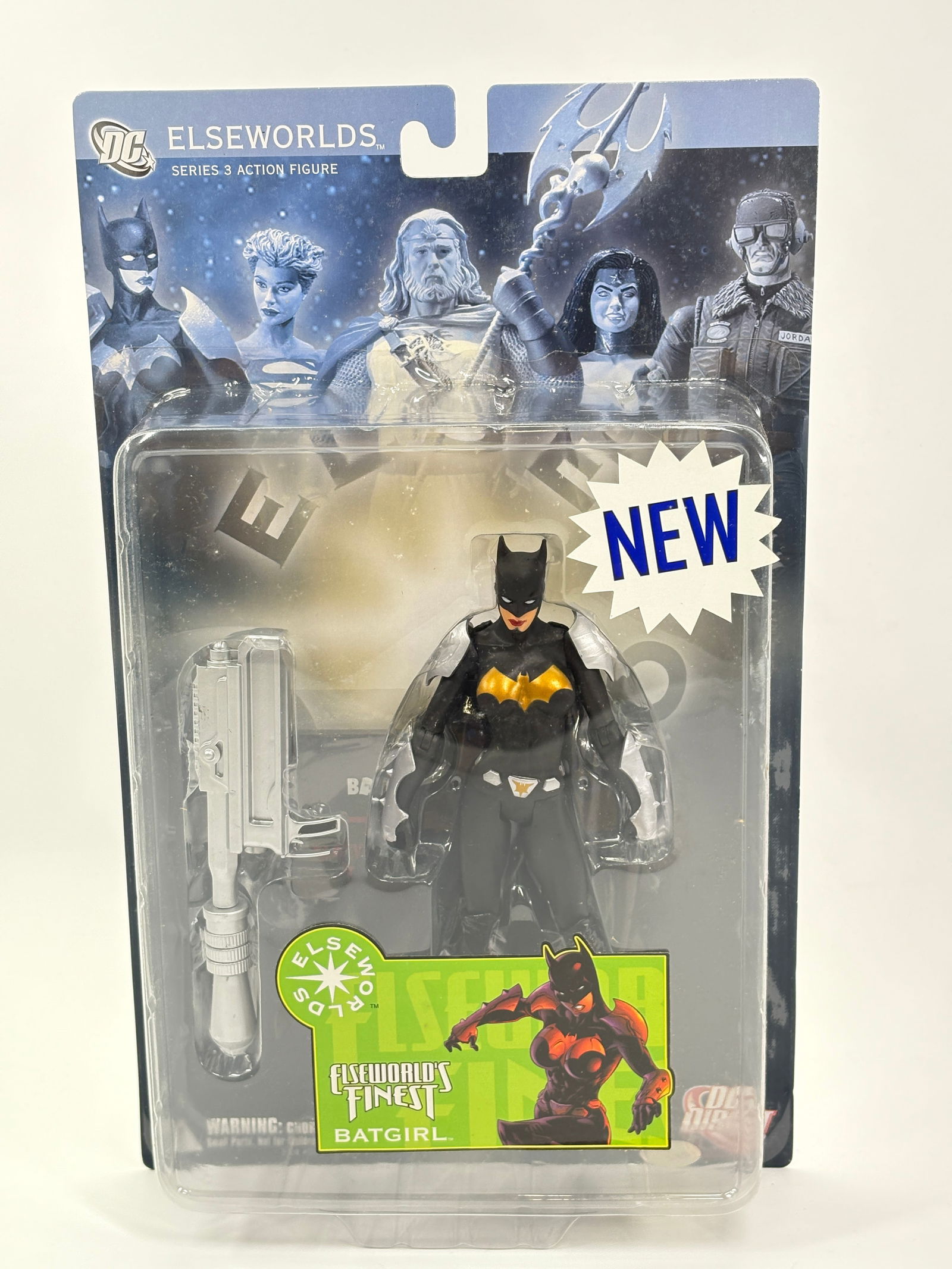 DC DIRECT ELSEWORLDS BATGIRL NIP: REMAINS NEW IN PACKAGE.