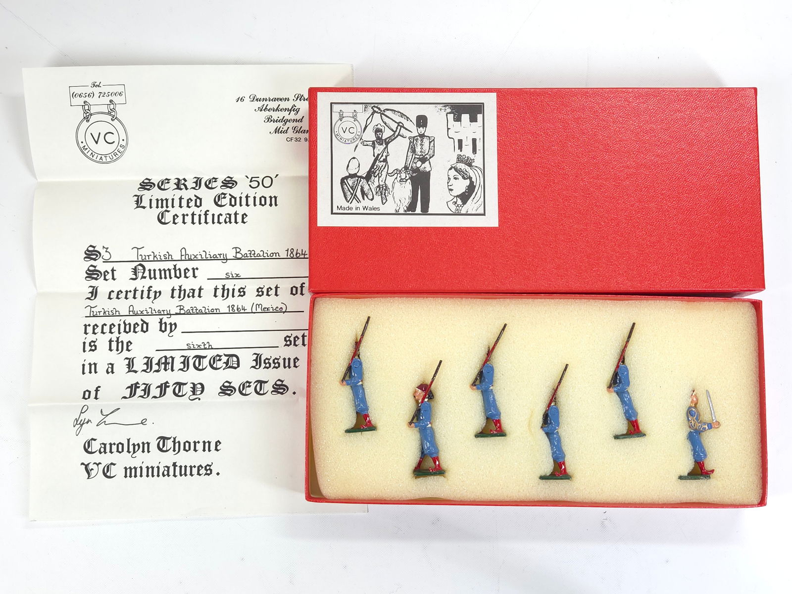 VC MINIATURES TURKISH AUXILIARY BATTALION 1864: REMAINS IN VERY GOOD CONDITION WITH BOX.