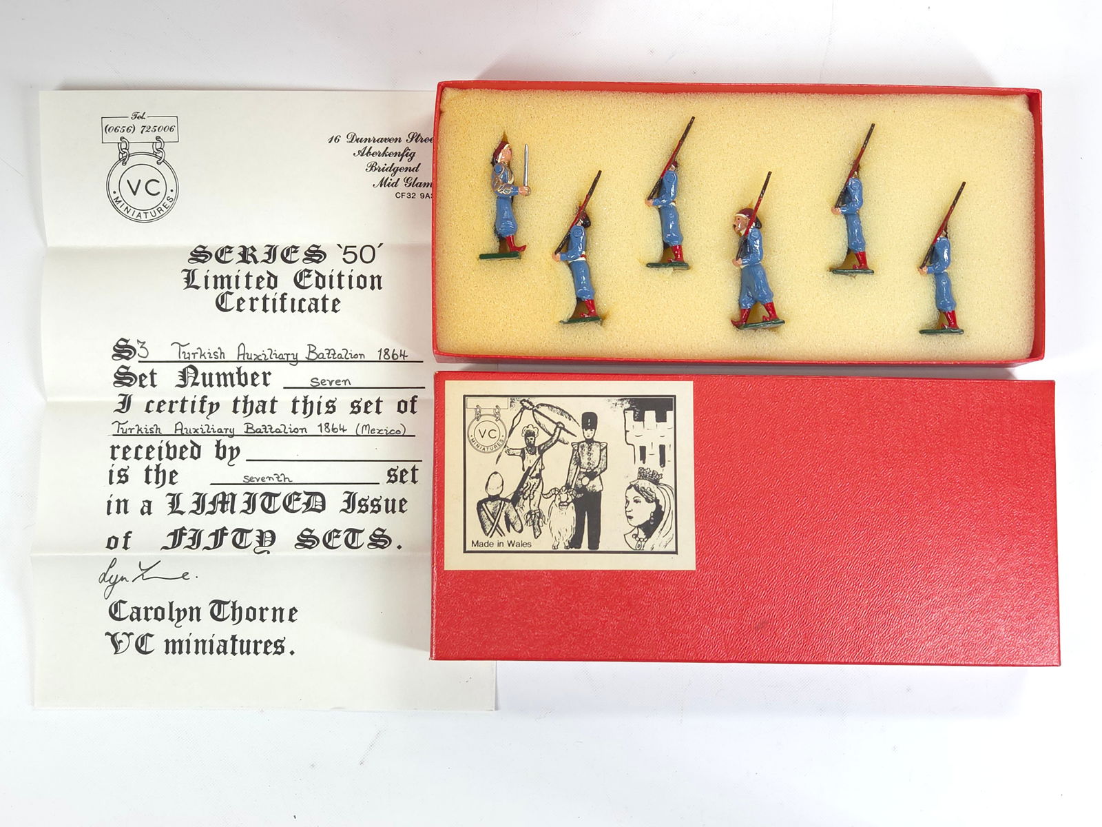 VC MINIATURES TURKISH AUXILIARY BATTALION 1864: REMAINS IN VERY GOOD CONDITION WITH BOX.