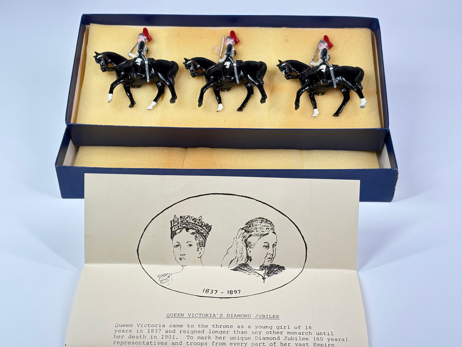 MARLBOROUGH J3C HOUSEHOLD CAVALRY RHG TROOPERS: REMAINS IN VERY GOOD CONDITION WITH BOX.