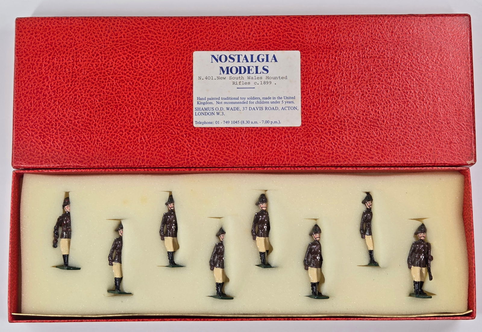 NOSTALGIA MODELS NEW SOUTH WALES MOUNTED RIFLES 1899: REMAINS IN VERY GOOD CONDITION WITH BOX.
