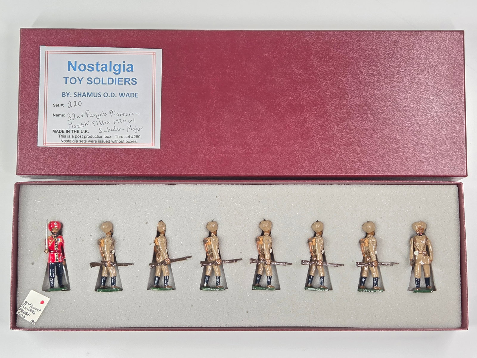 NOSTALGIA MODELS 32ND PUNJAB PIONEERS 1900 W/ MAJOR: REMAINS IN VERY GOOD CONDITION WITH BOX.