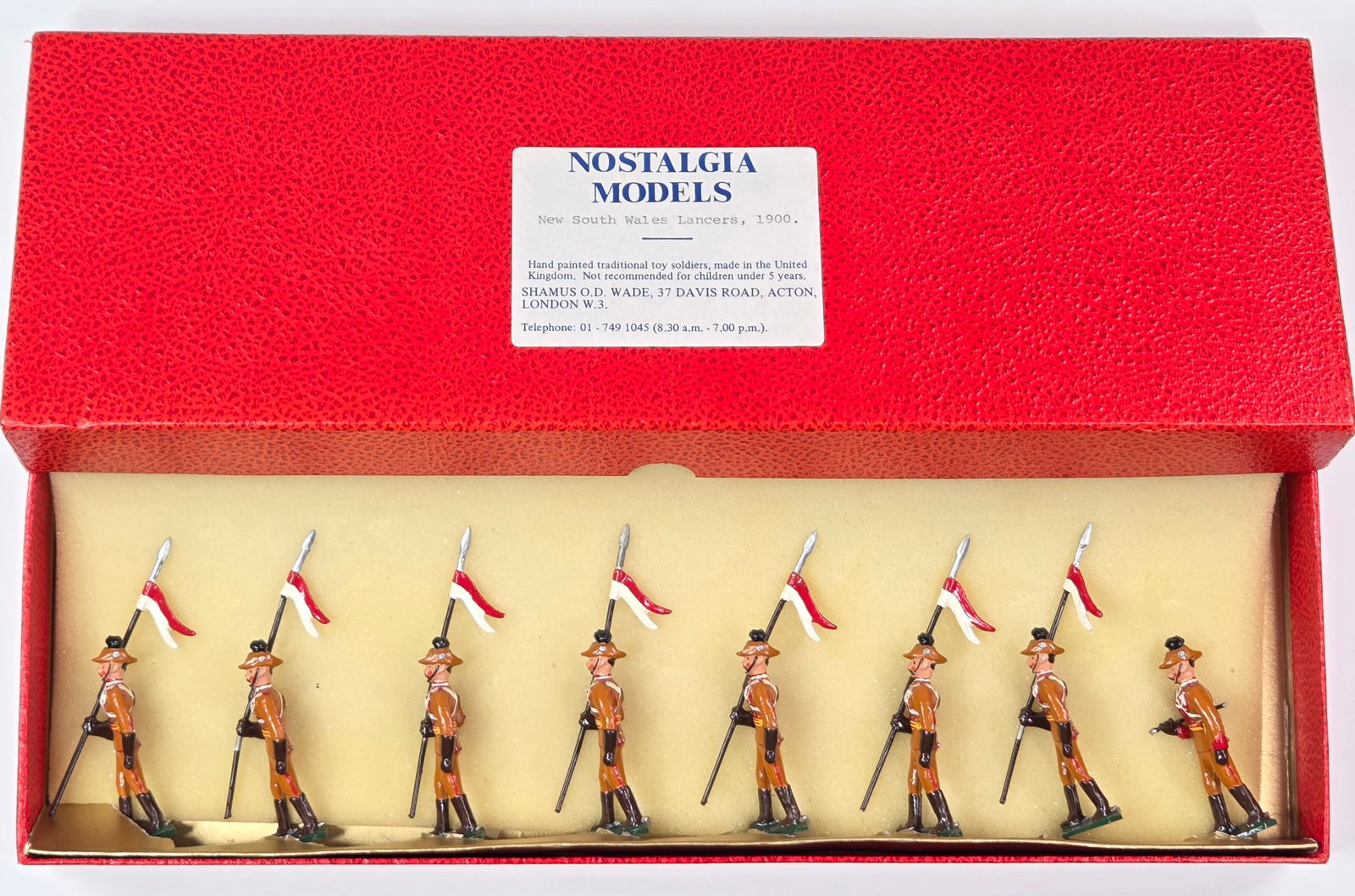 NOSTALGIA MODELS NEW SOUTH WALES LANCERS, 1900: REMAINS IN VERY GOOD CONDITION WITH BOX.