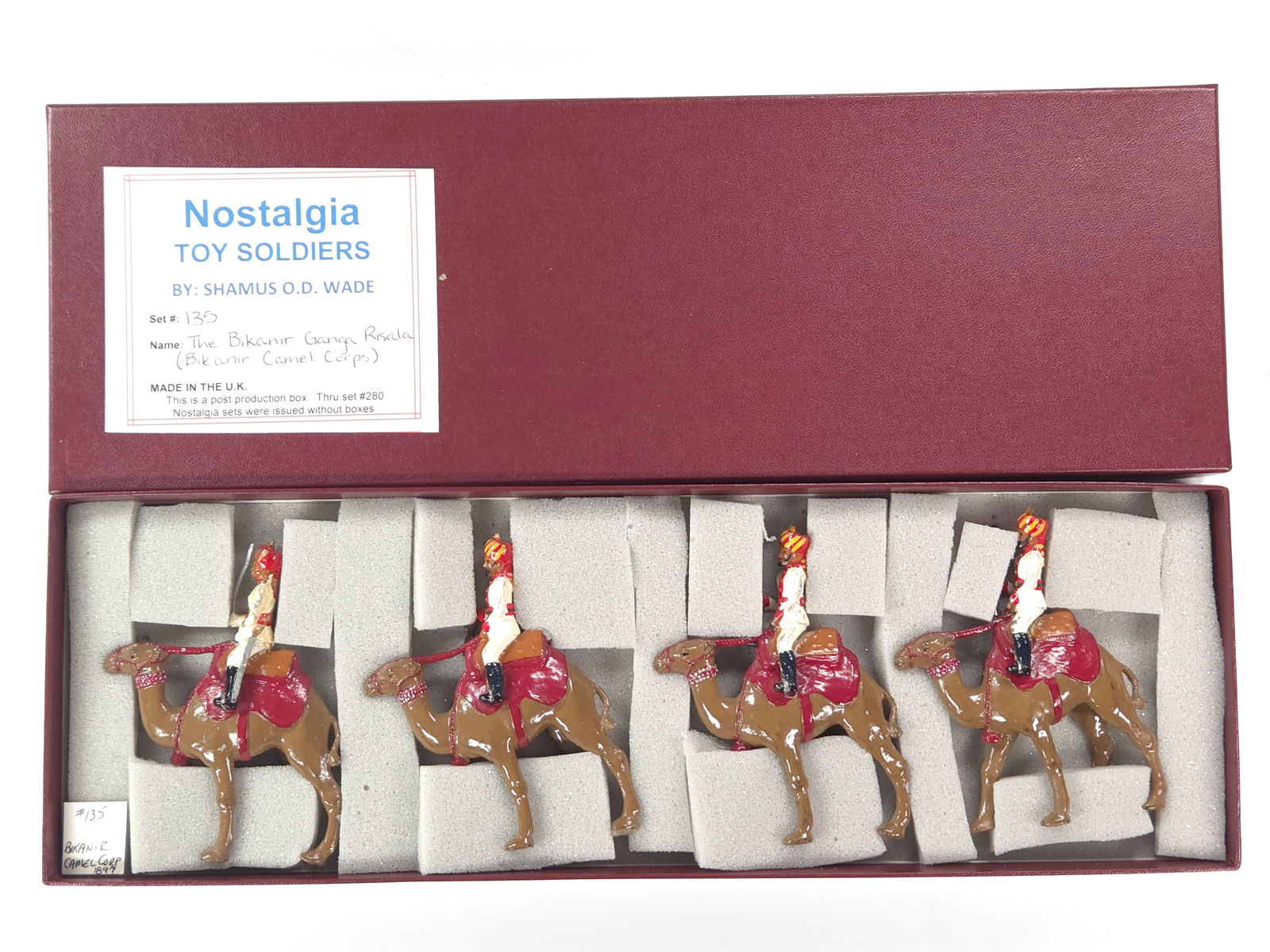 NOSTALGIA MODELS THE BIKANER GANGA RISALA CAMEL CORPS (1 of 4)