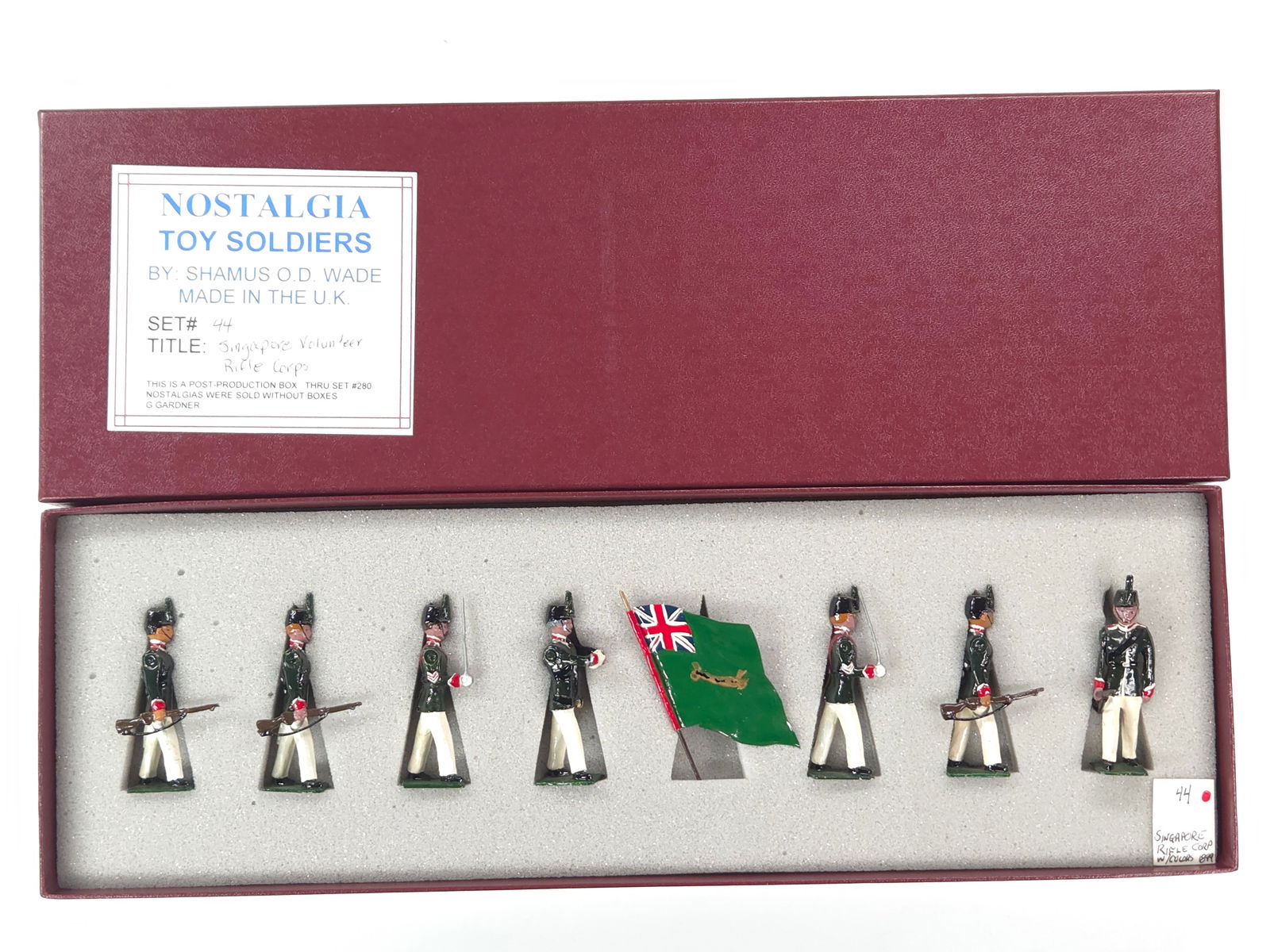 NOSTALGIA MODELS SINGAPORE VOLUNTEER RIFLE CORPS: REMAINS IN VERY GOOD CONDITION WITH BOX.