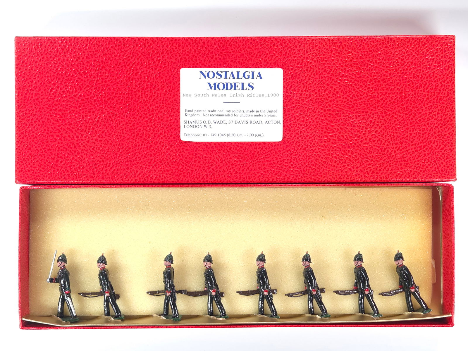 NOSTALGIA MODELS NEW SOUTH WALES IRISH RIFLES, 1900: REMAINS IN VERY GOOD CONDITION WITH BOX.