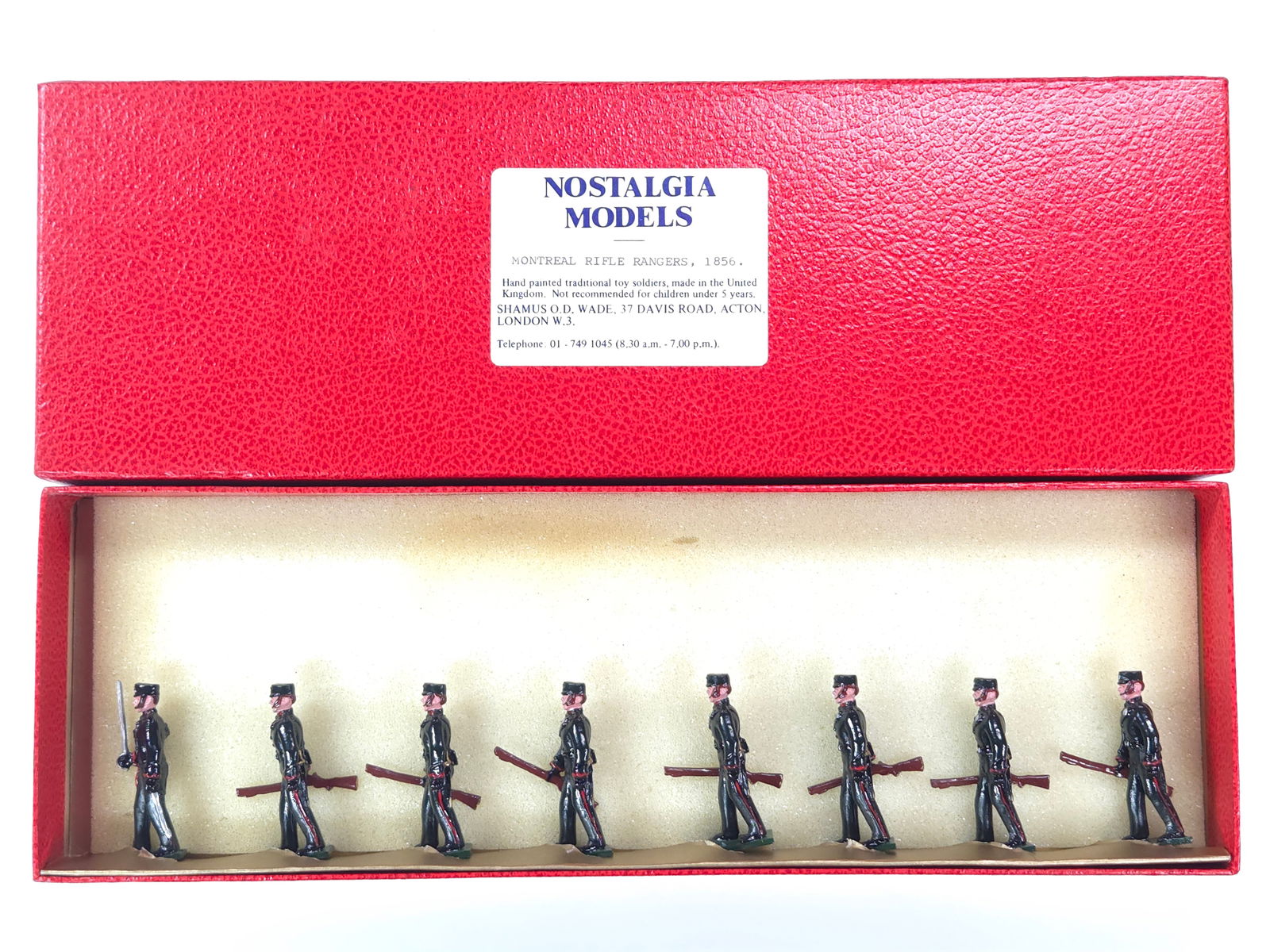 NOSTALGIA MODELS MONTREAL RIFLE RANGERS, 1856: REMAINS IN VERY GOOD CONDITION WITH BOX.